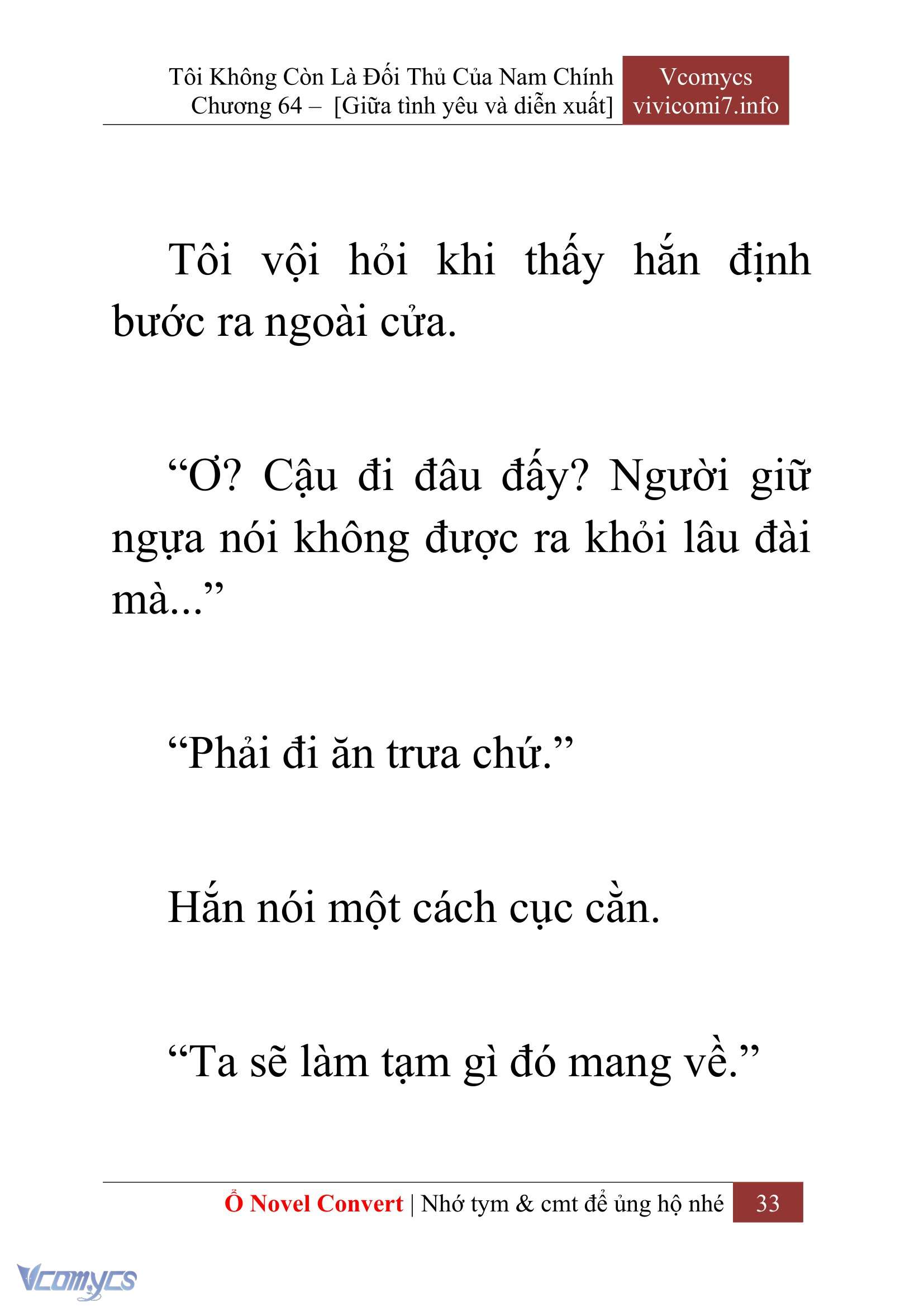 [Novel] Tôi Không Còn Là Đối Thủ Của Nam Chính Chap 64 - Next Chap 65