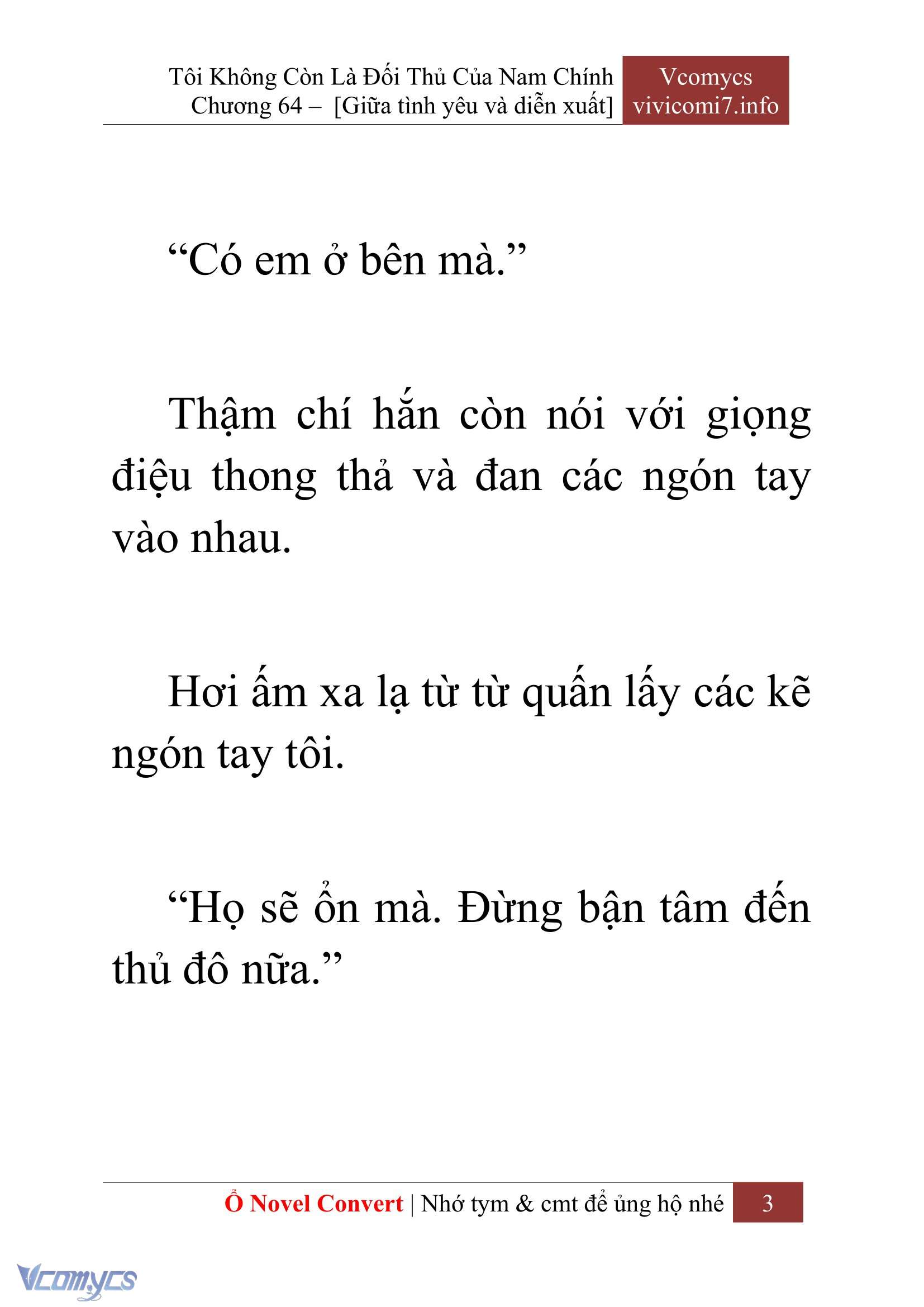 [Novel] Tôi Không Còn Là Đối Thủ Của Nam Chính Chap 64 - Next Chap 65