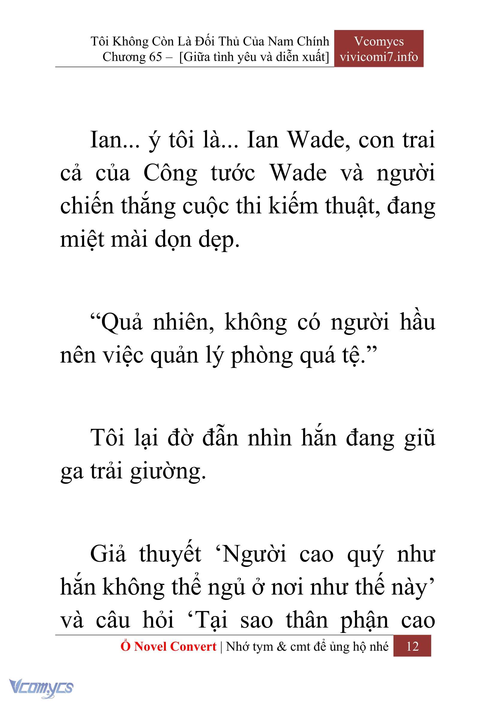 [Novel] Tôi Không Còn Là Đối Thủ Của Nam Chính Chap 65 - Next Chap 66