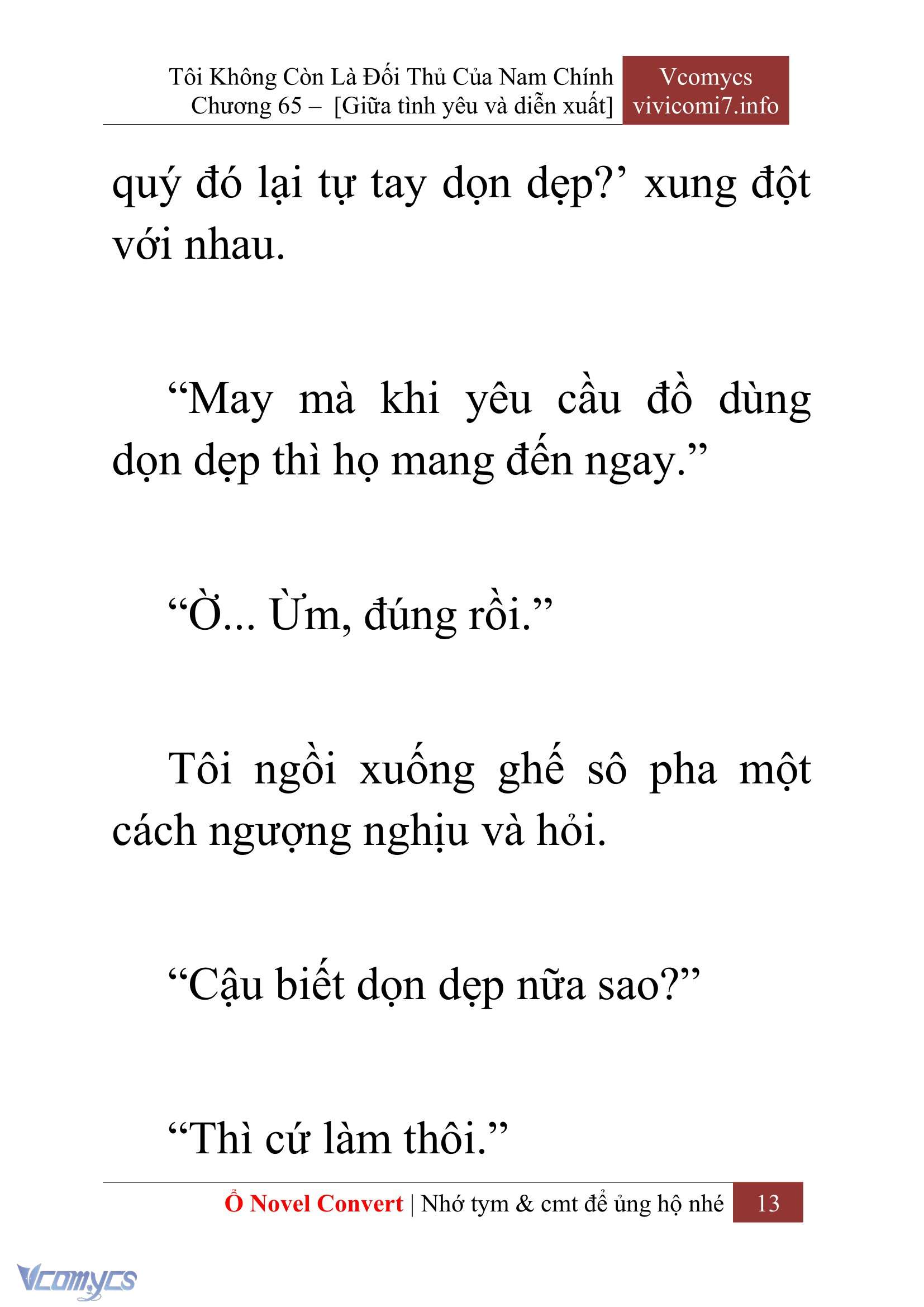 [Novel] Tôi Không Còn Là Đối Thủ Của Nam Chính Chap 65 - Next Chap 66