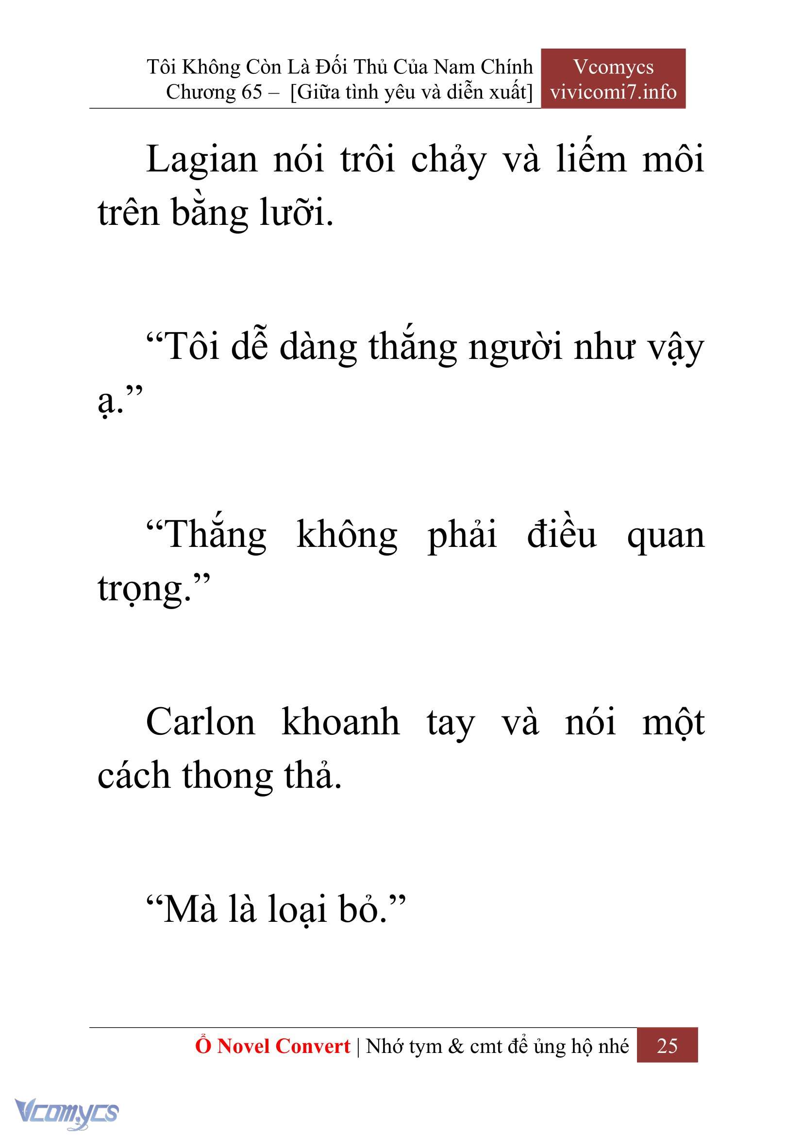[Novel] Tôi Không Còn Là Đối Thủ Của Nam Chính Chap 65 - Next Chap 66