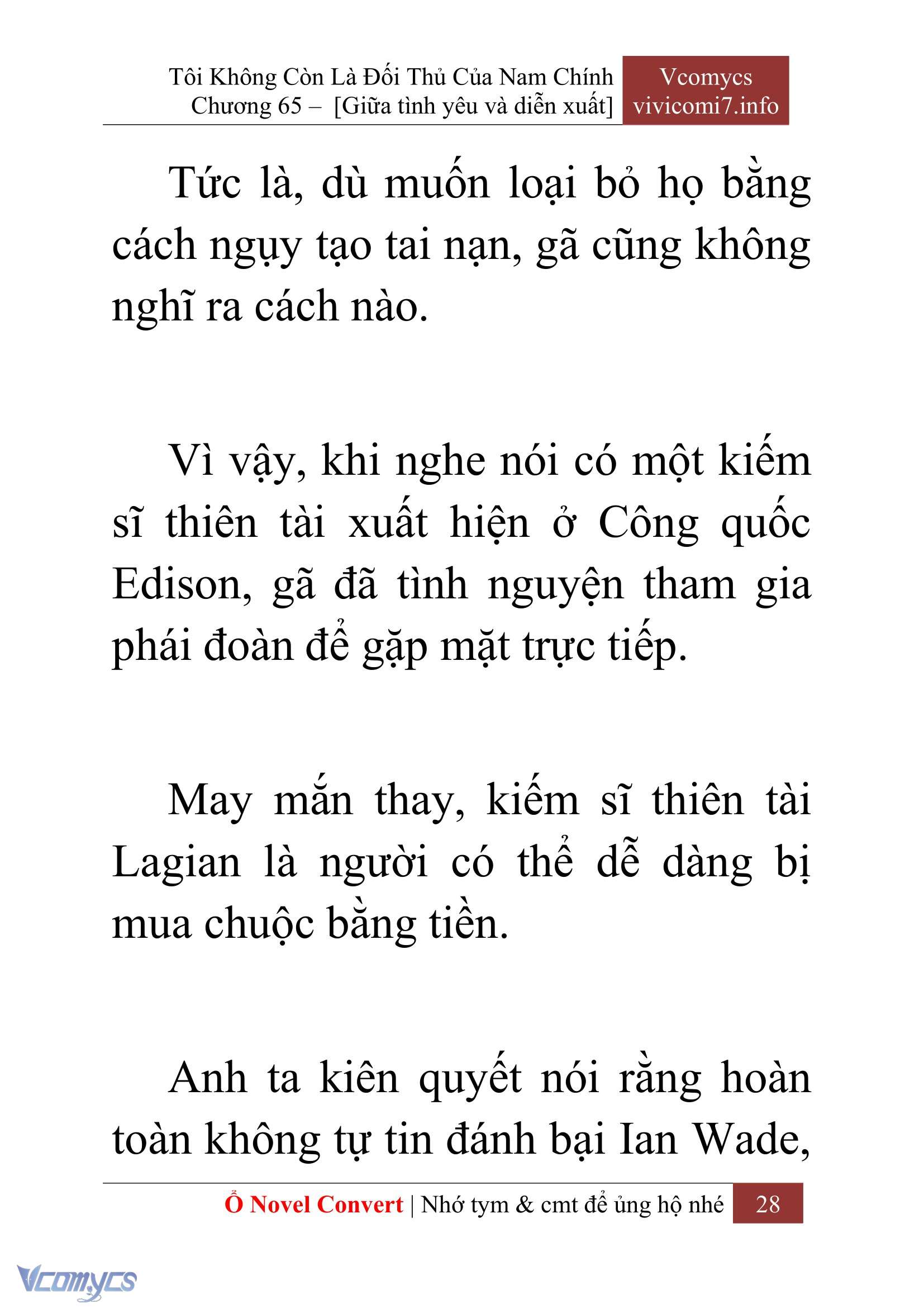 [Novel] Tôi Không Còn Là Đối Thủ Của Nam Chính Chap 65 - Next Chap 66