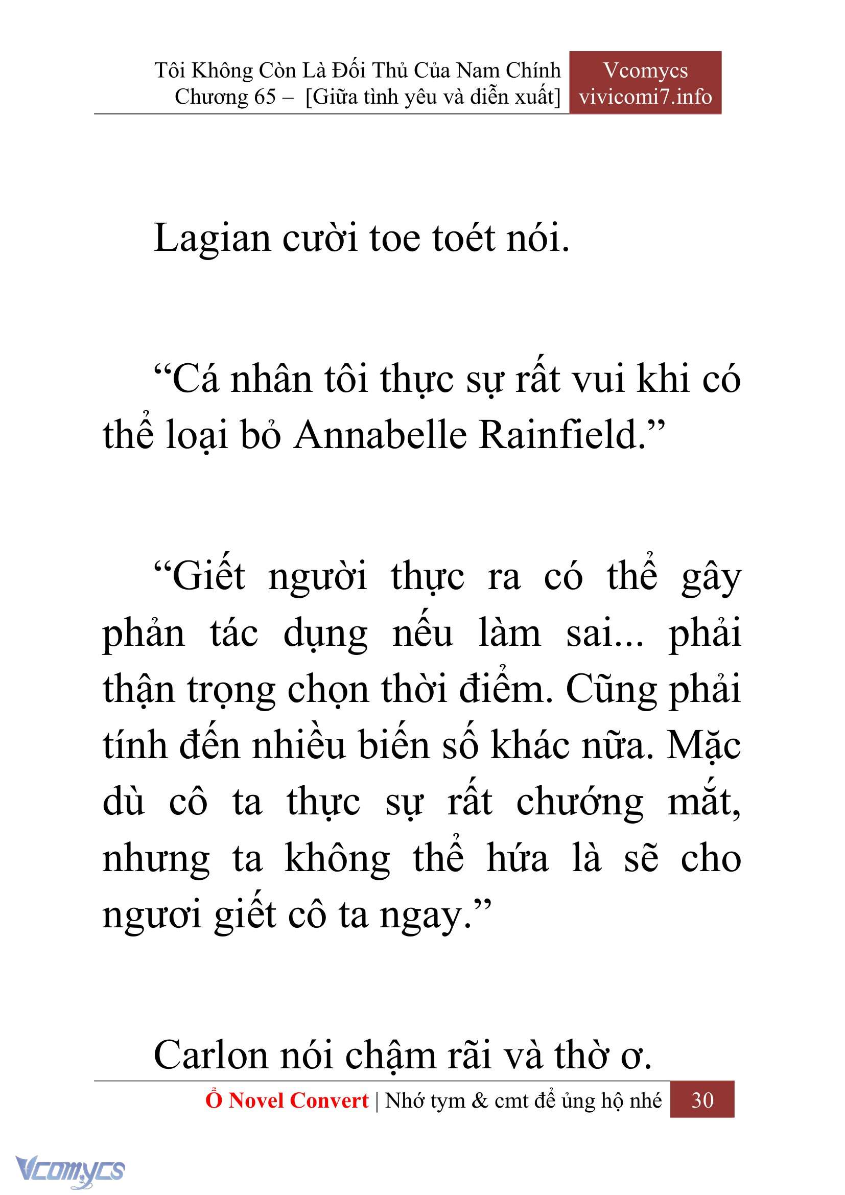 [Novel] Tôi Không Còn Là Đối Thủ Của Nam Chính Chap 65 - Next Chap 66