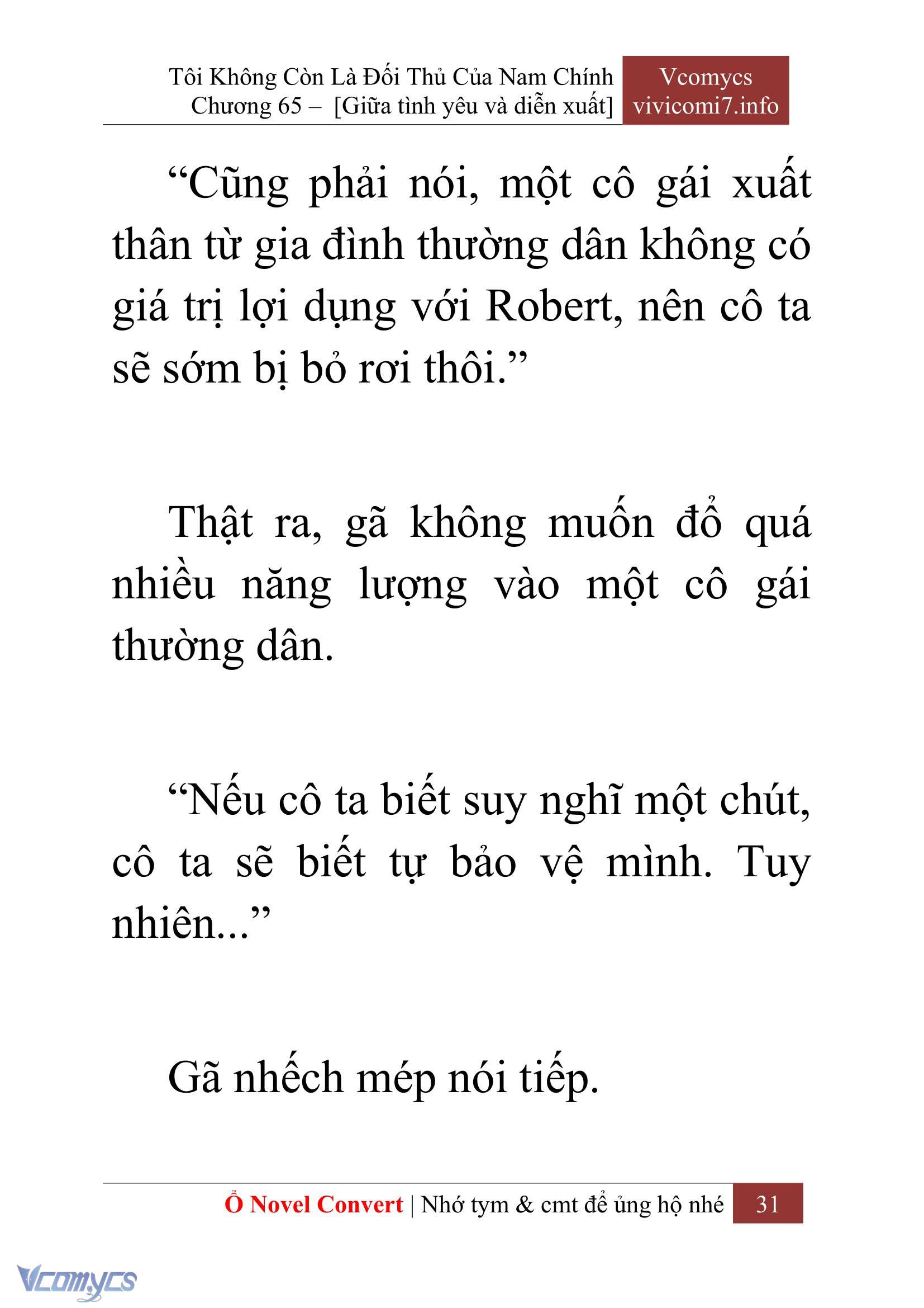 [Novel] Tôi Không Còn Là Đối Thủ Của Nam Chính Chap 65 - Next Chap 66