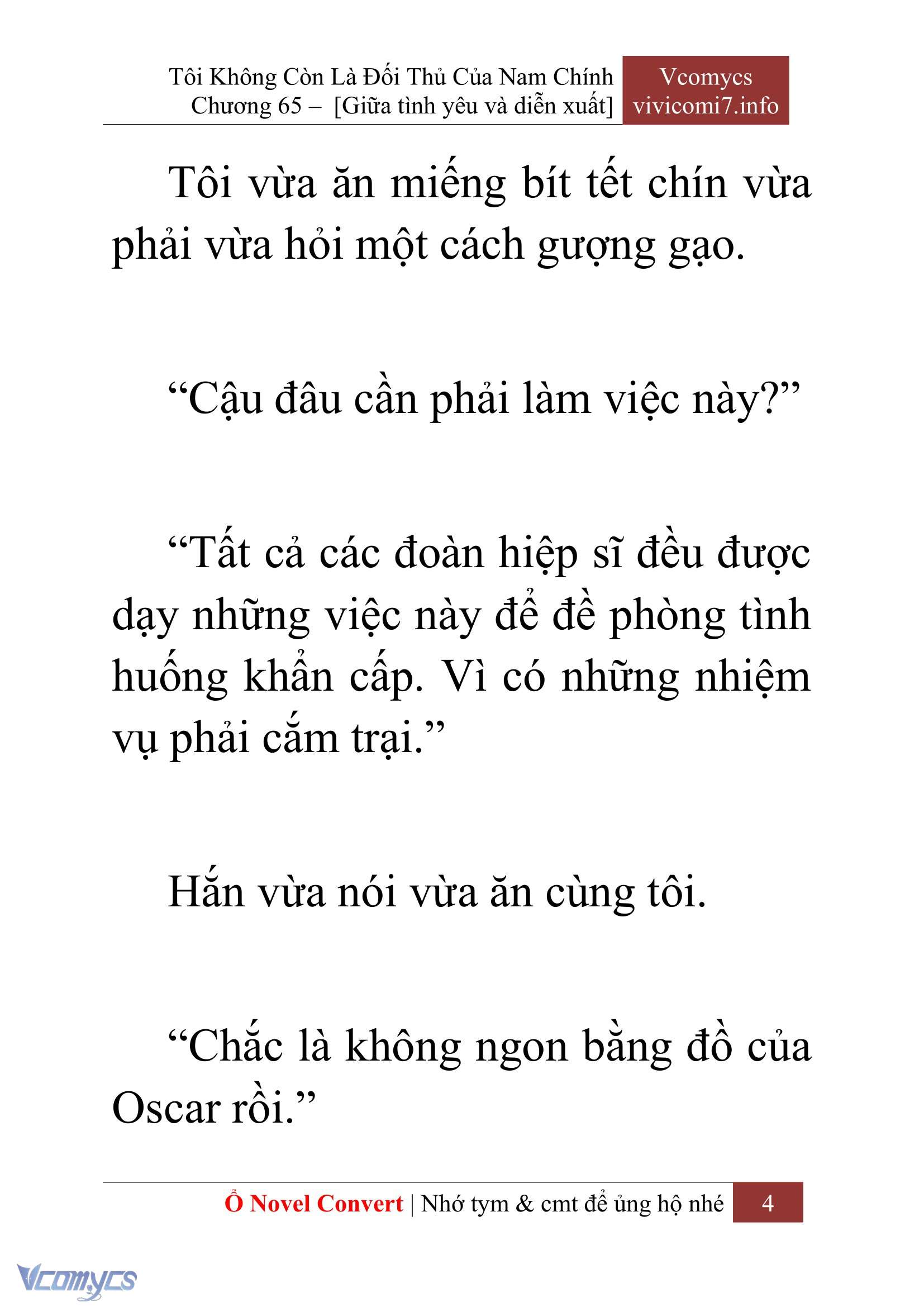 [Novel] Tôi Không Còn Là Đối Thủ Của Nam Chính Chap 65 - Next Chap 66
