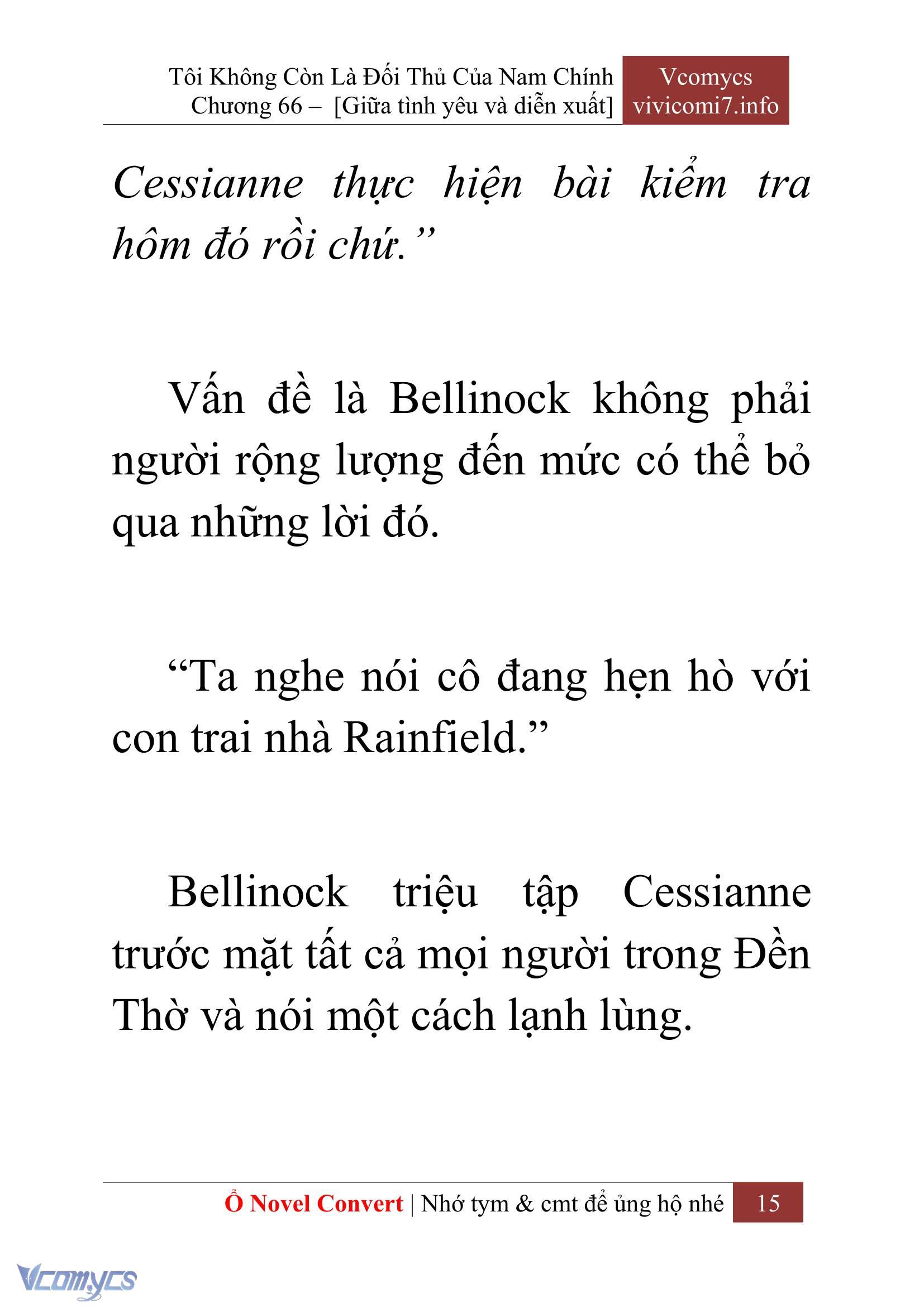 [Novel] Tôi Không Còn Là Đối Thủ Của Nam Chính Chap 66 - Next Chap 67