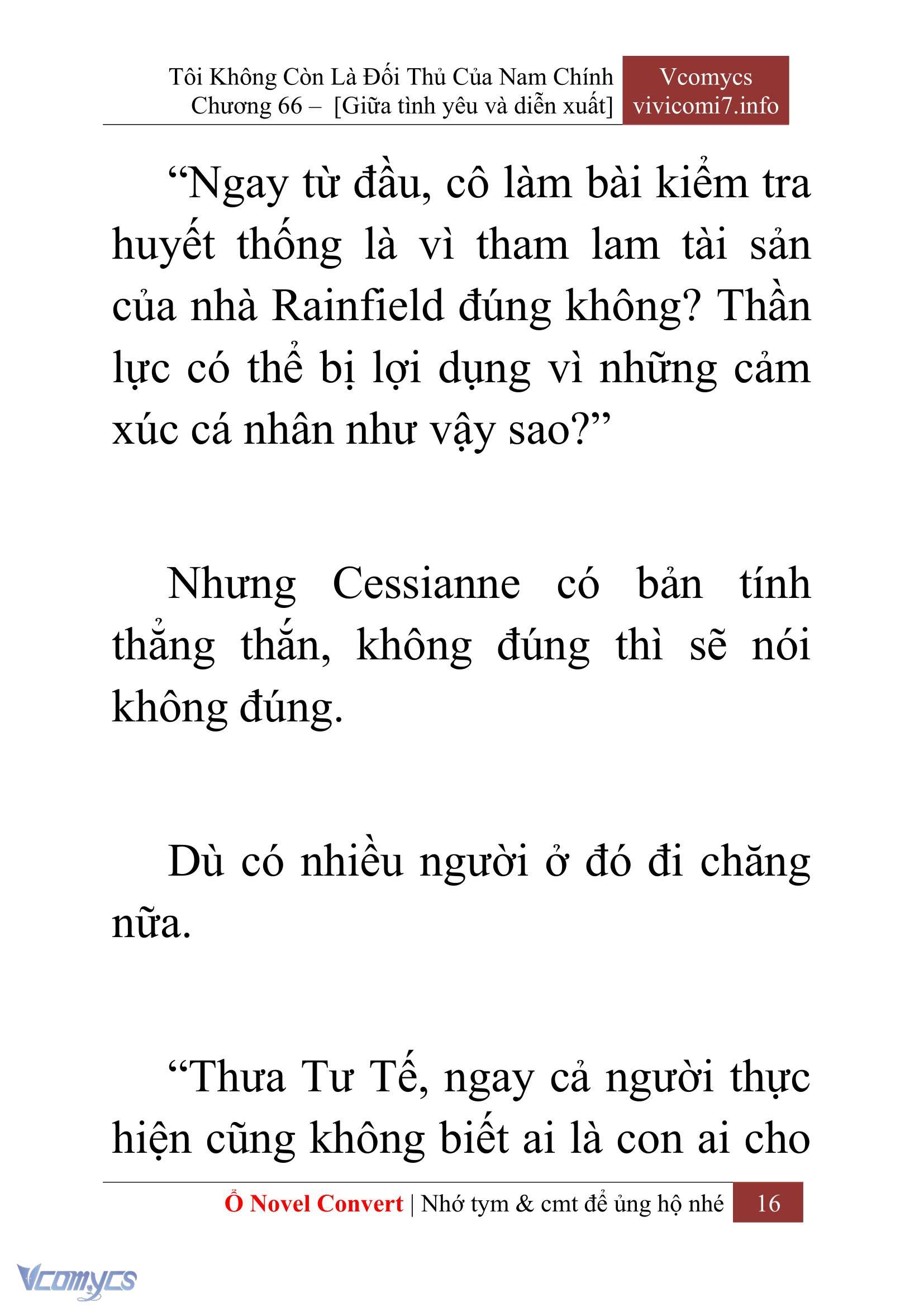[Novel] Tôi Không Còn Là Đối Thủ Của Nam Chính Chap 66 - Next Chap 67