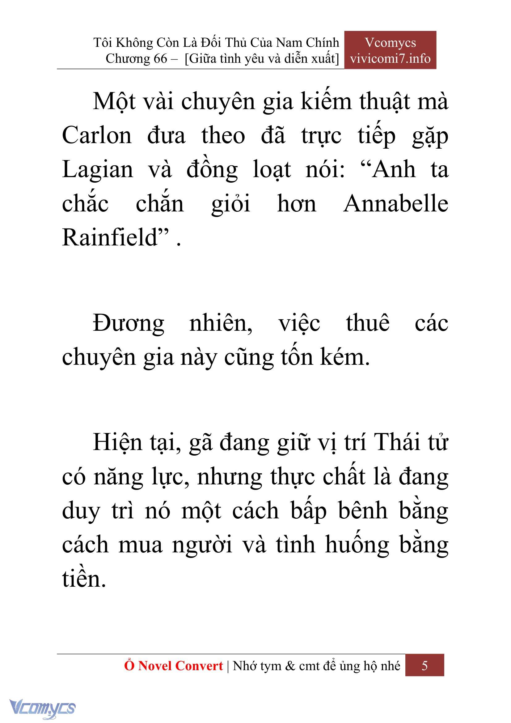 [Novel] Tôi Không Còn Là Đối Thủ Của Nam Chính Chap 66 - Next Chap 67