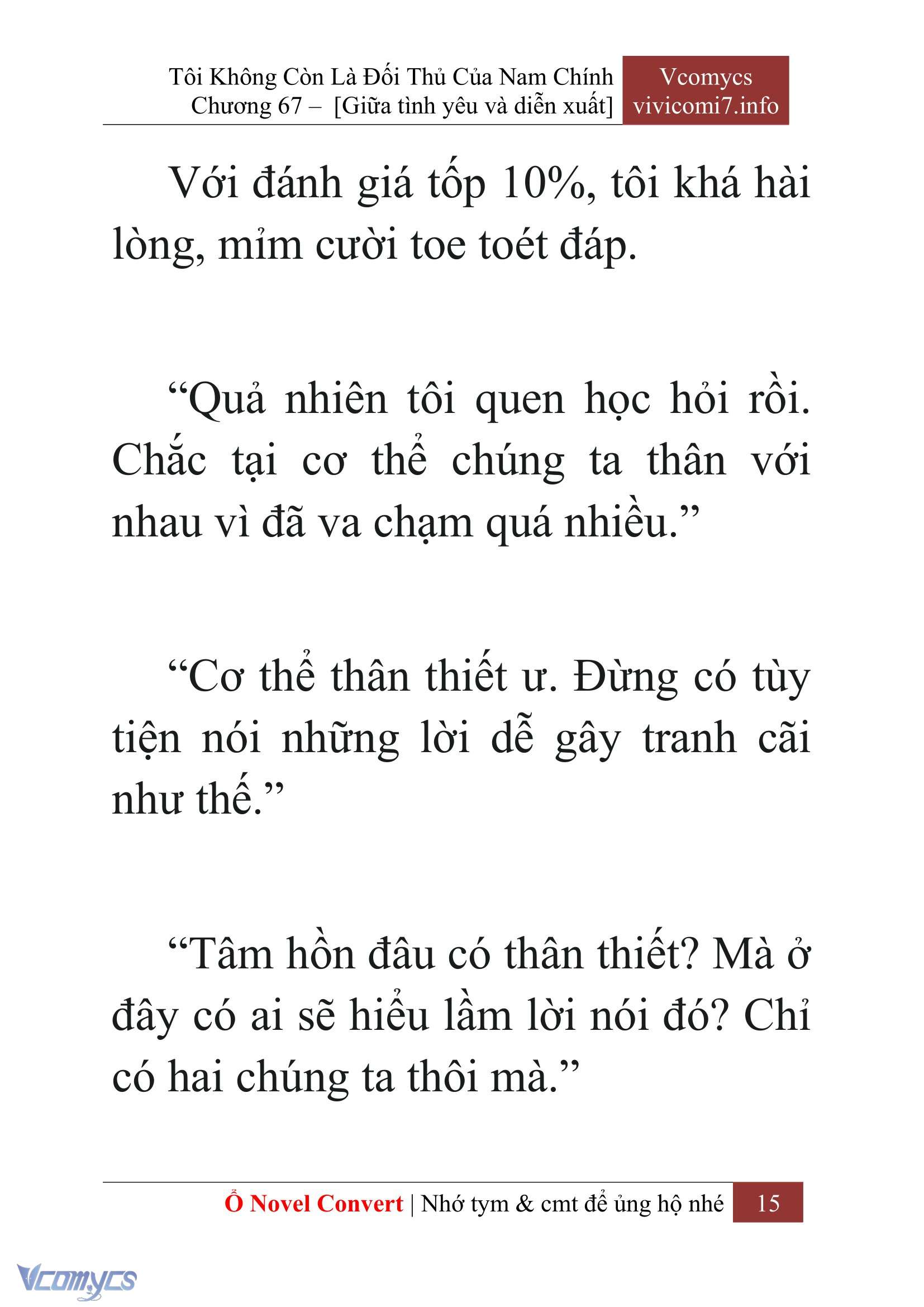 [Novel] Tôi Không Còn Là Đối Thủ Của Nam Chính Chap 67 - Next Chap 68
