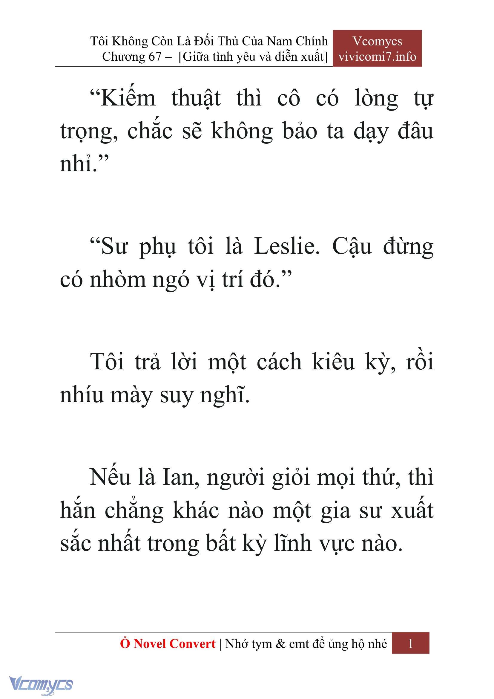 [Novel] Tôi Không Còn Là Đối Thủ Của Nam Chính Chap 67 - Next Chap 68