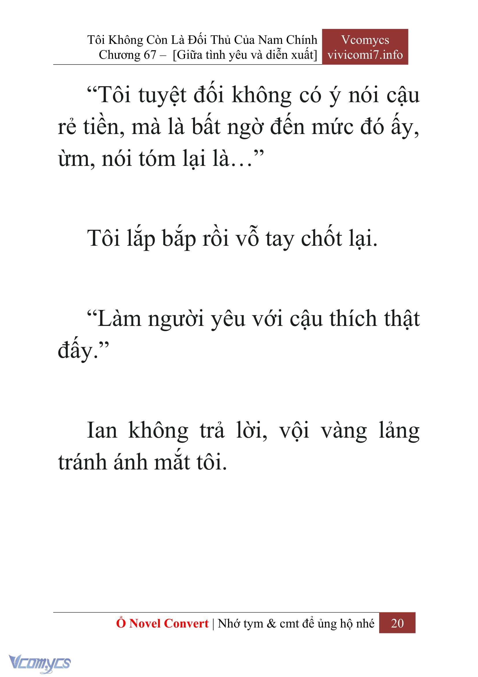 [Novel] Tôi Không Còn Là Đối Thủ Của Nam Chính Chap 67 - Next Chap 68
