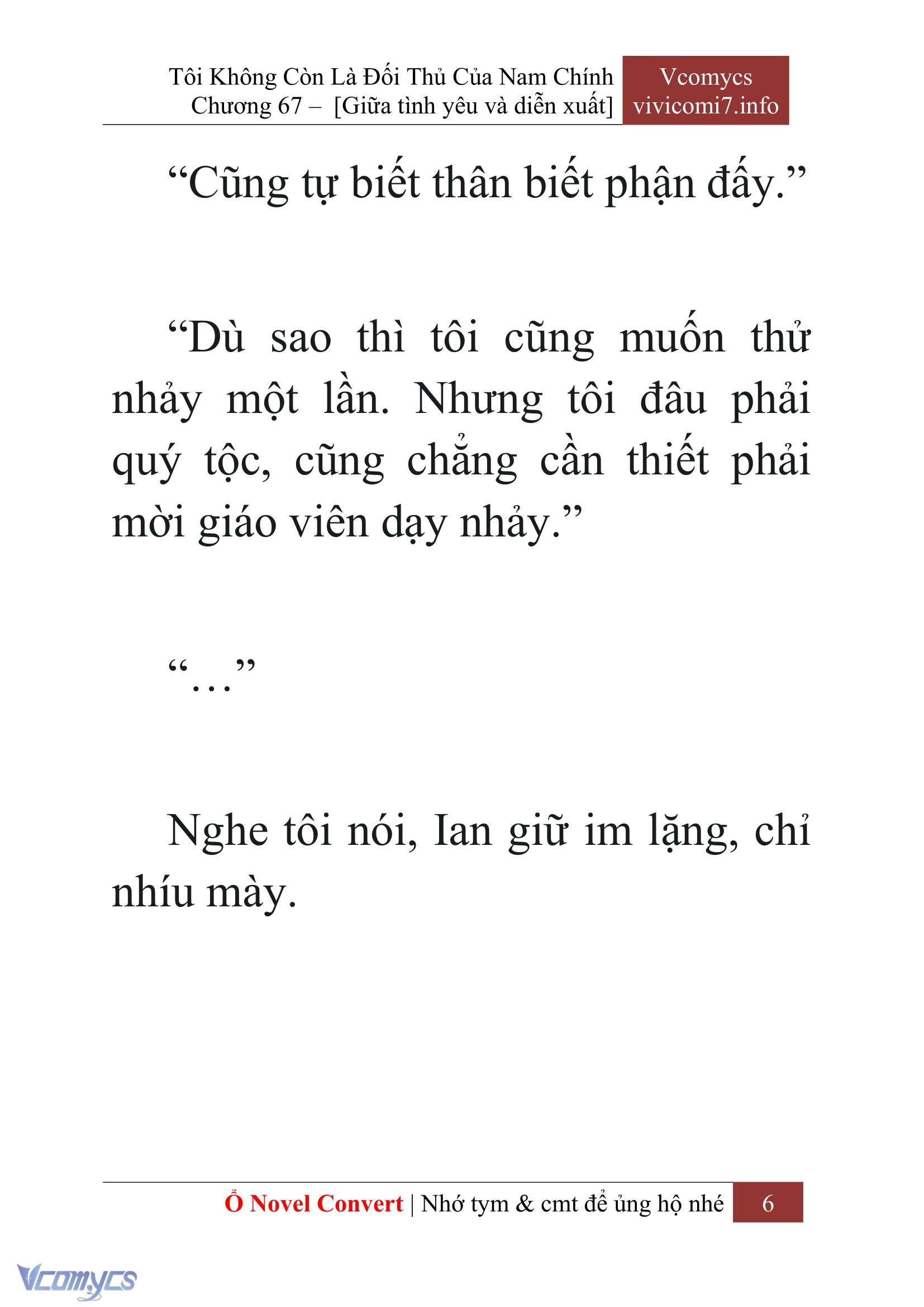 [Novel] Tôi Không Còn Là Đối Thủ Của Nam Chính Chap 67 - Next Chap 68