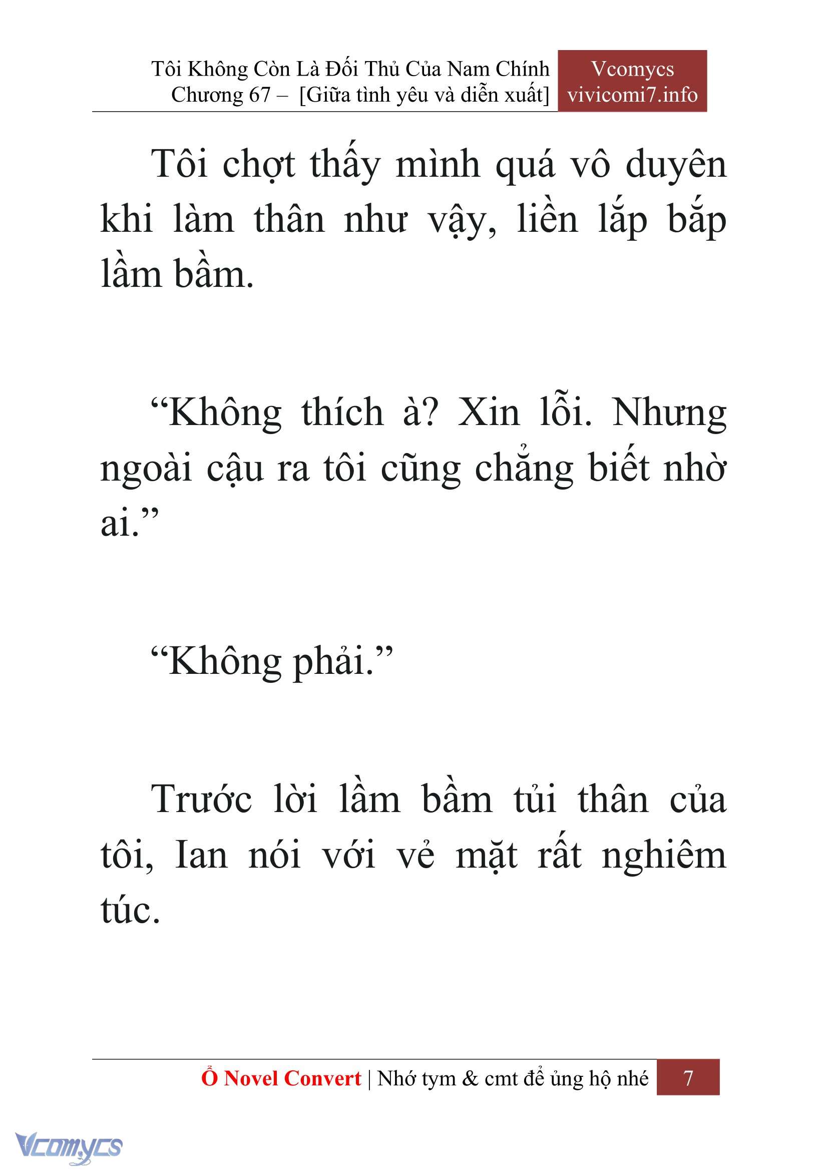 [Novel] Tôi Không Còn Là Đối Thủ Của Nam Chính Chap 67 - Next Chap 68