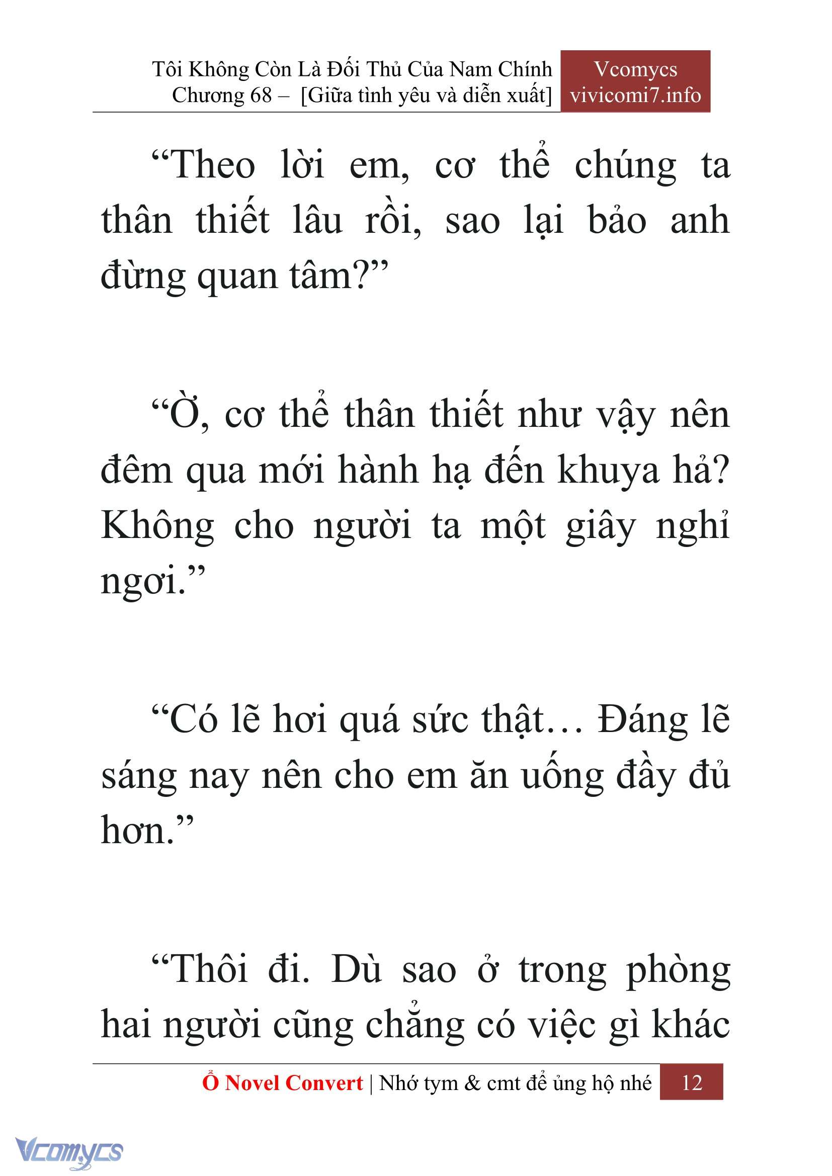 [Novel] Tôi Không Còn Là Đối Thủ Của Nam Chính Chap 68 - Next Chap 69