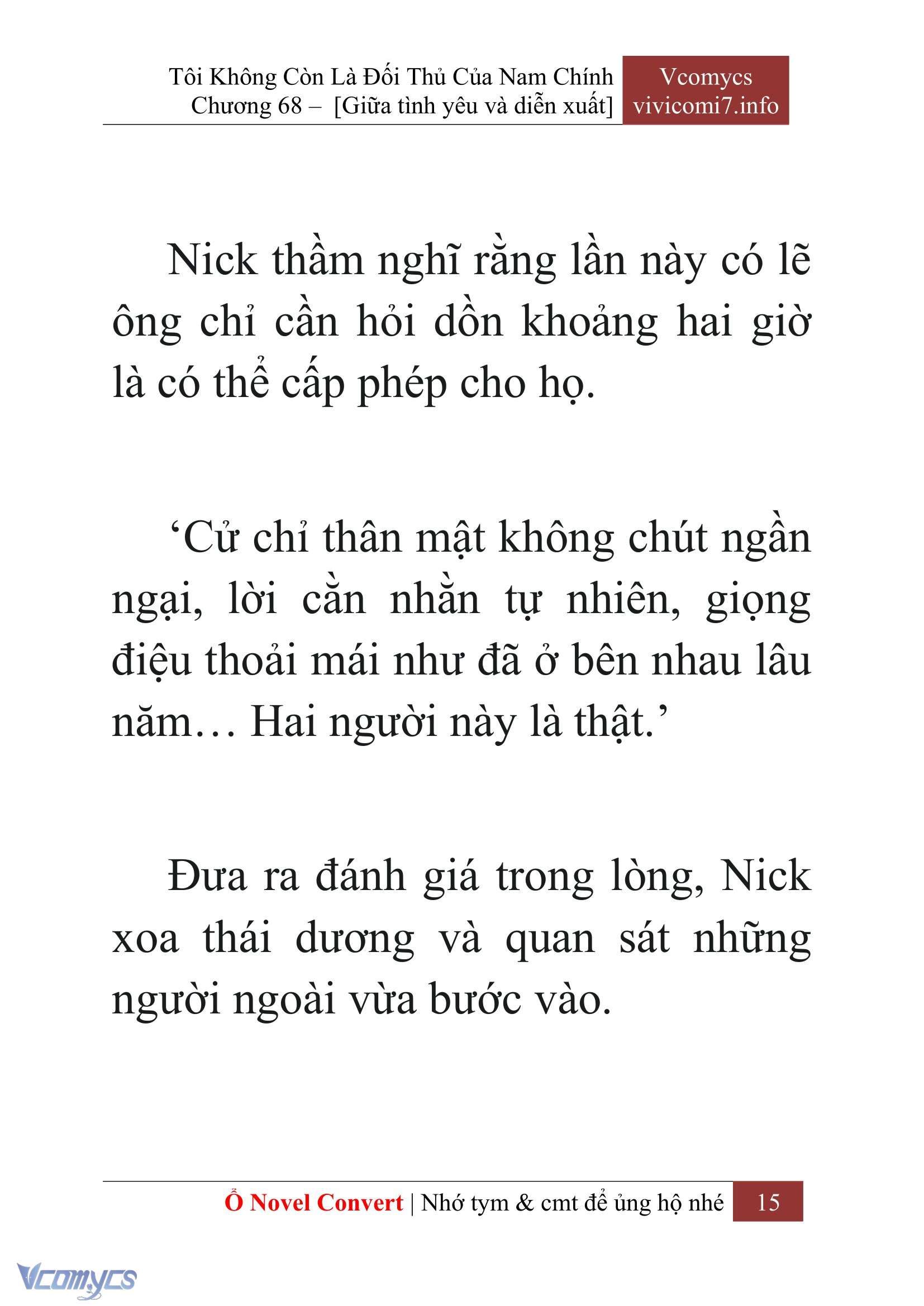 [Novel] Tôi Không Còn Là Đối Thủ Của Nam Chính Chap 68 - Next Chap 69