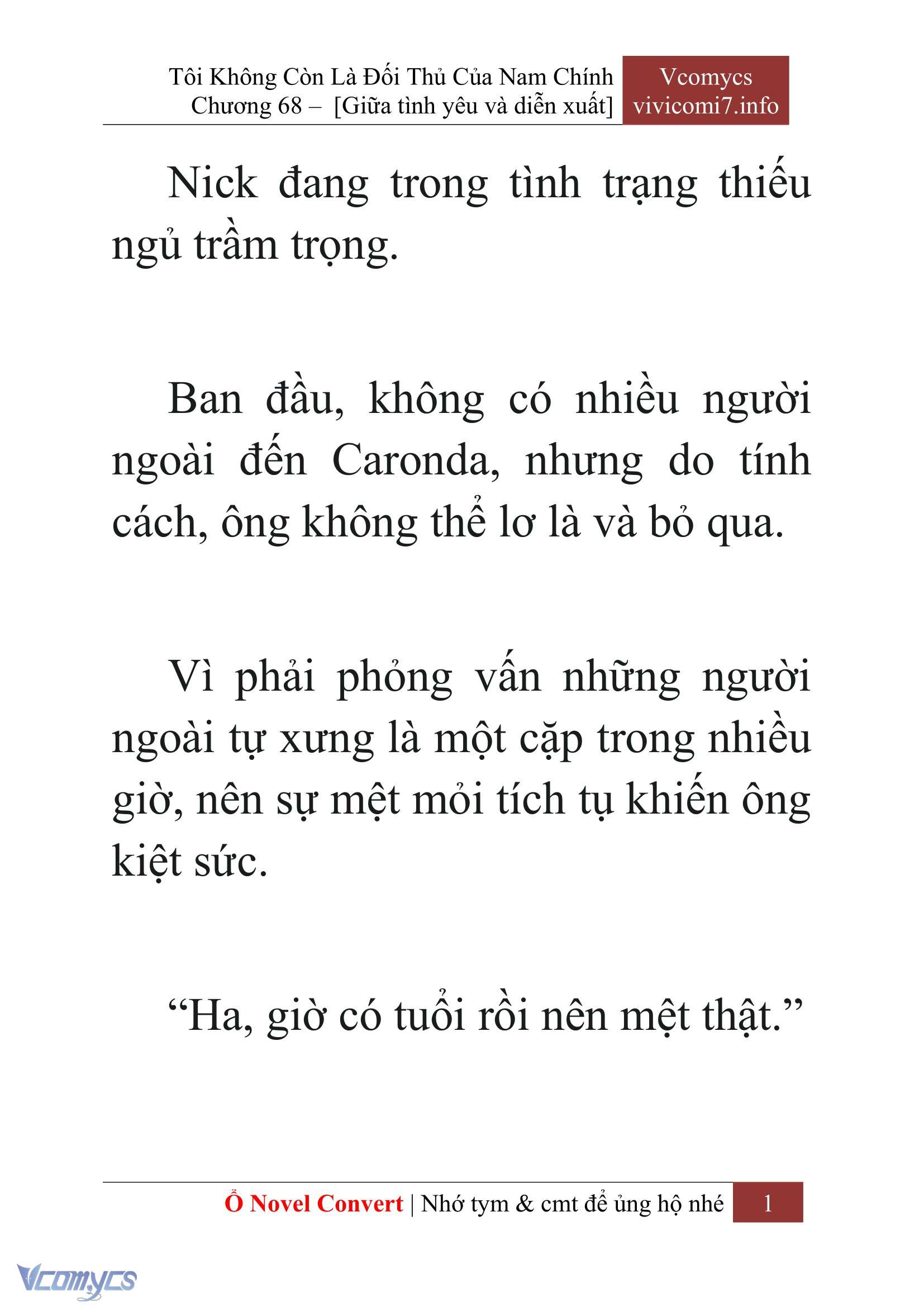[Novel] Tôi Không Còn Là Đối Thủ Của Nam Chính Chap 68 - Next Chap 69