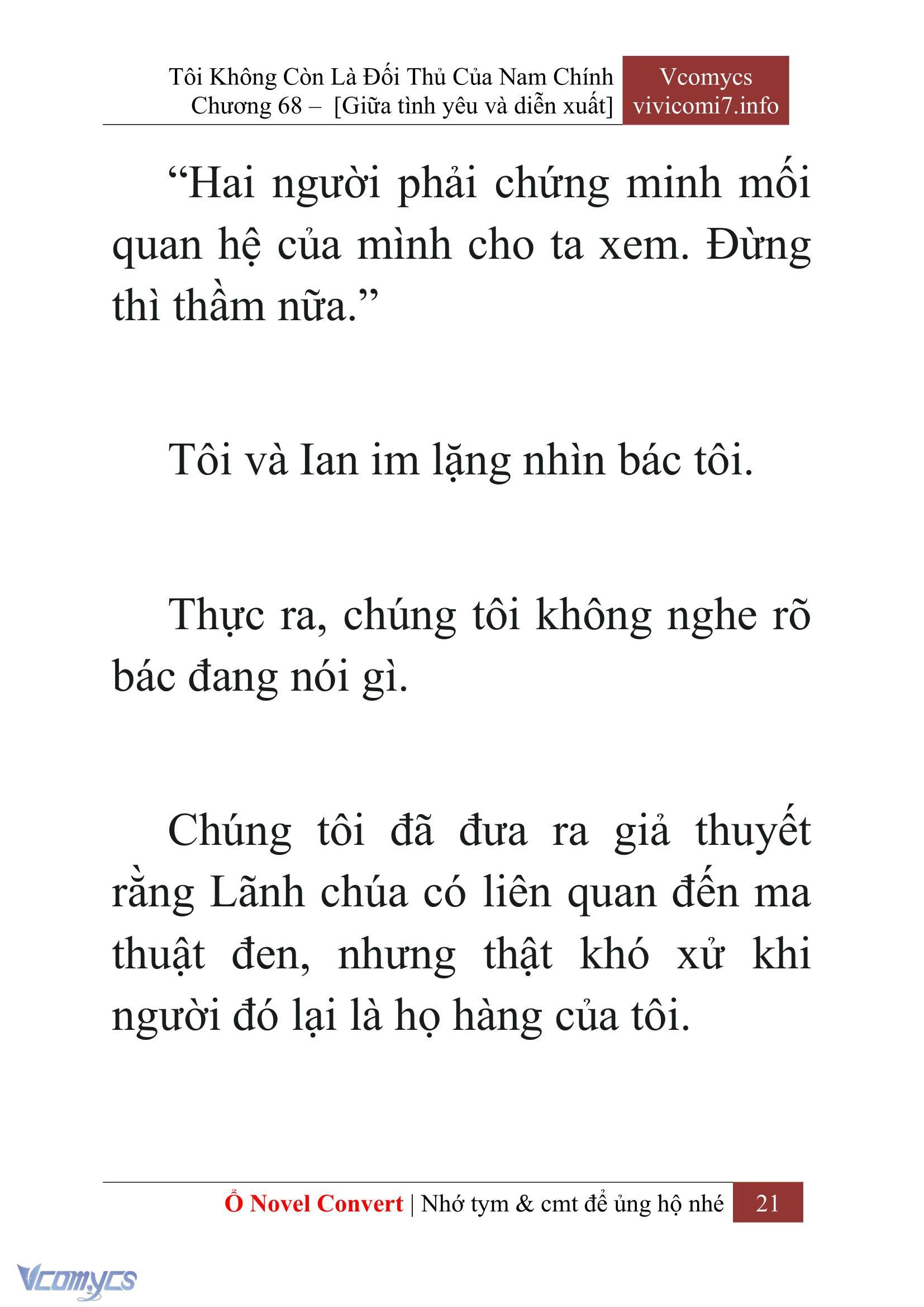 [Novel] Tôi Không Còn Là Đối Thủ Của Nam Chính Chap 68 - Next Chap 69