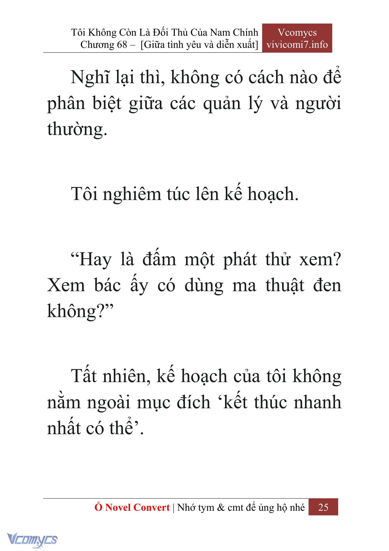 [Novel] Tôi Không Còn Là Đối Thủ Của Nam Chính Chap 68 - Next Chap 69