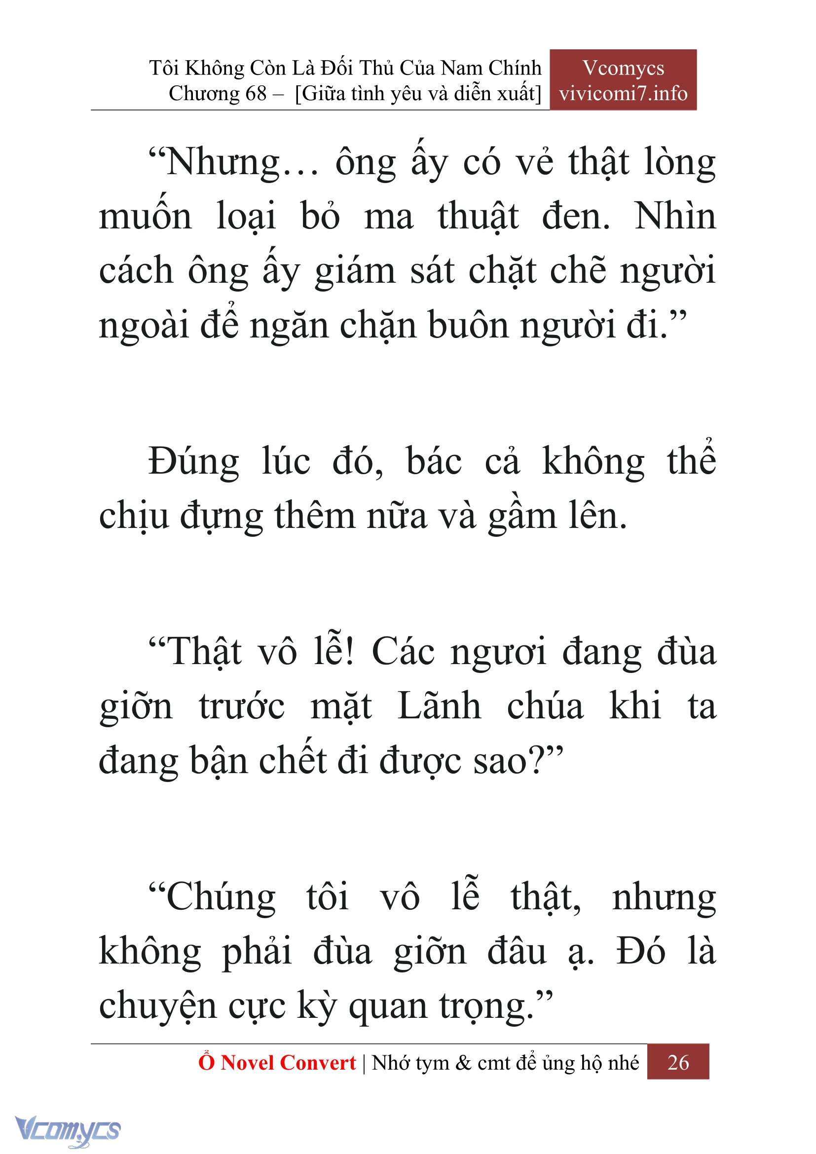 [Novel] Tôi Không Còn Là Đối Thủ Của Nam Chính Chap 68 - Next Chap 69