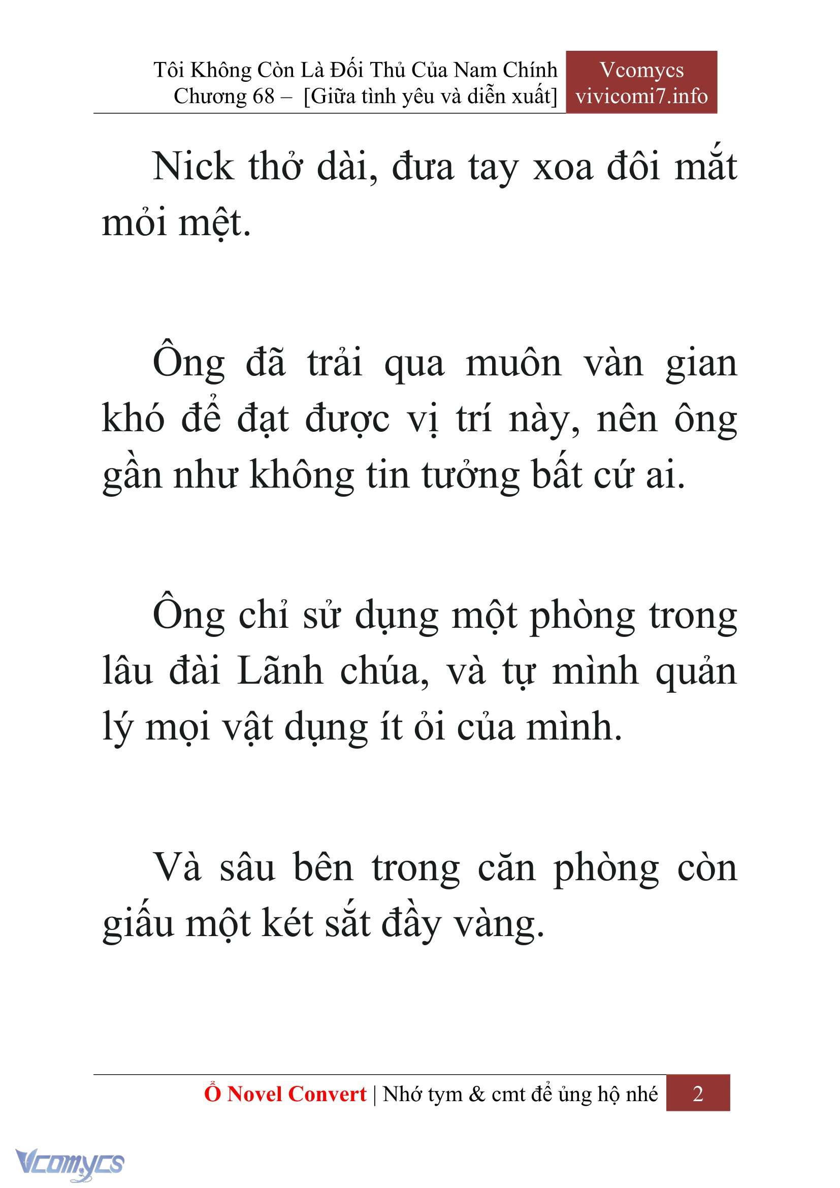 [Novel] Tôi Không Còn Là Đối Thủ Của Nam Chính Chap 68 - Next Chap 69
