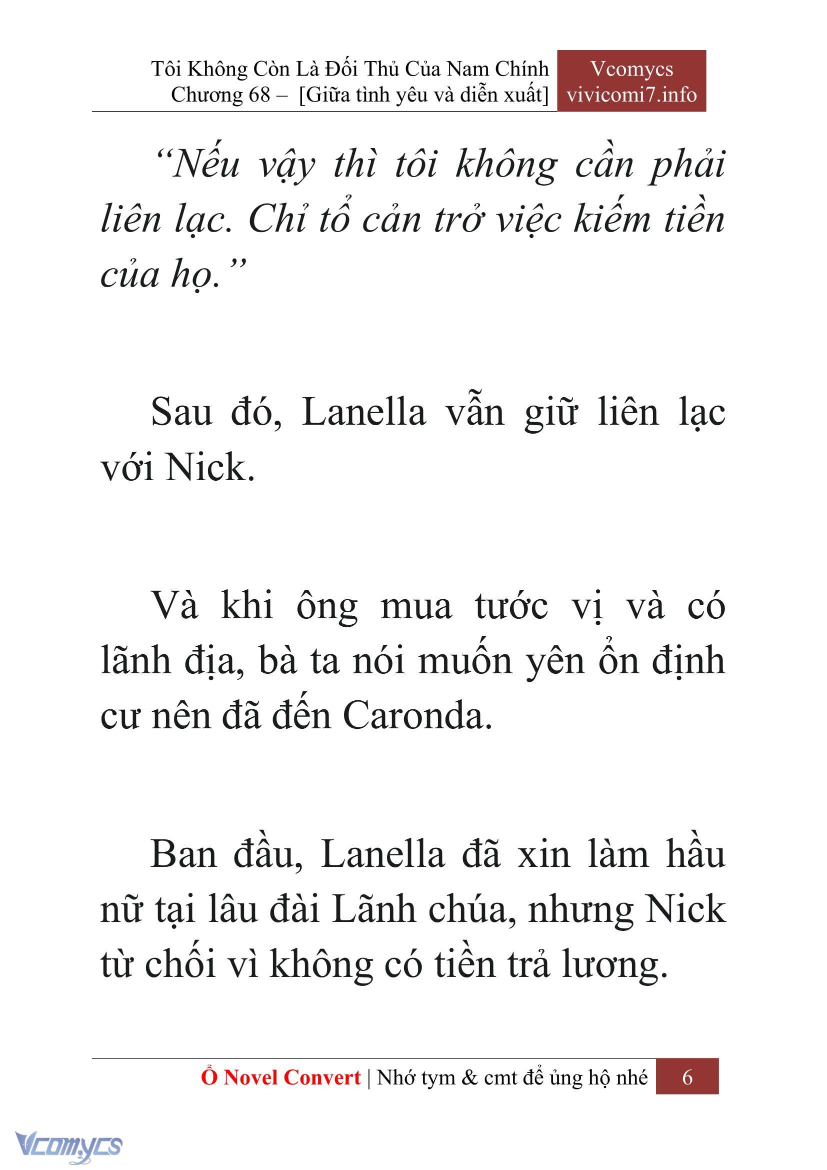 [Novel] Tôi Không Còn Là Đối Thủ Của Nam Chính Chap 68 - Next Chap 69