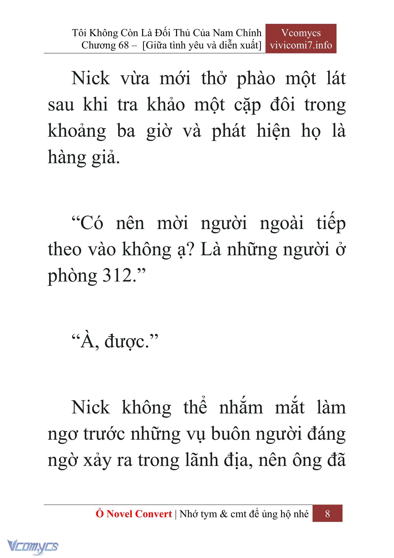 [Novel] Tôi Không Còn Là Đối Thủ Của Nam Chính Chap 68 - Next Chap 69