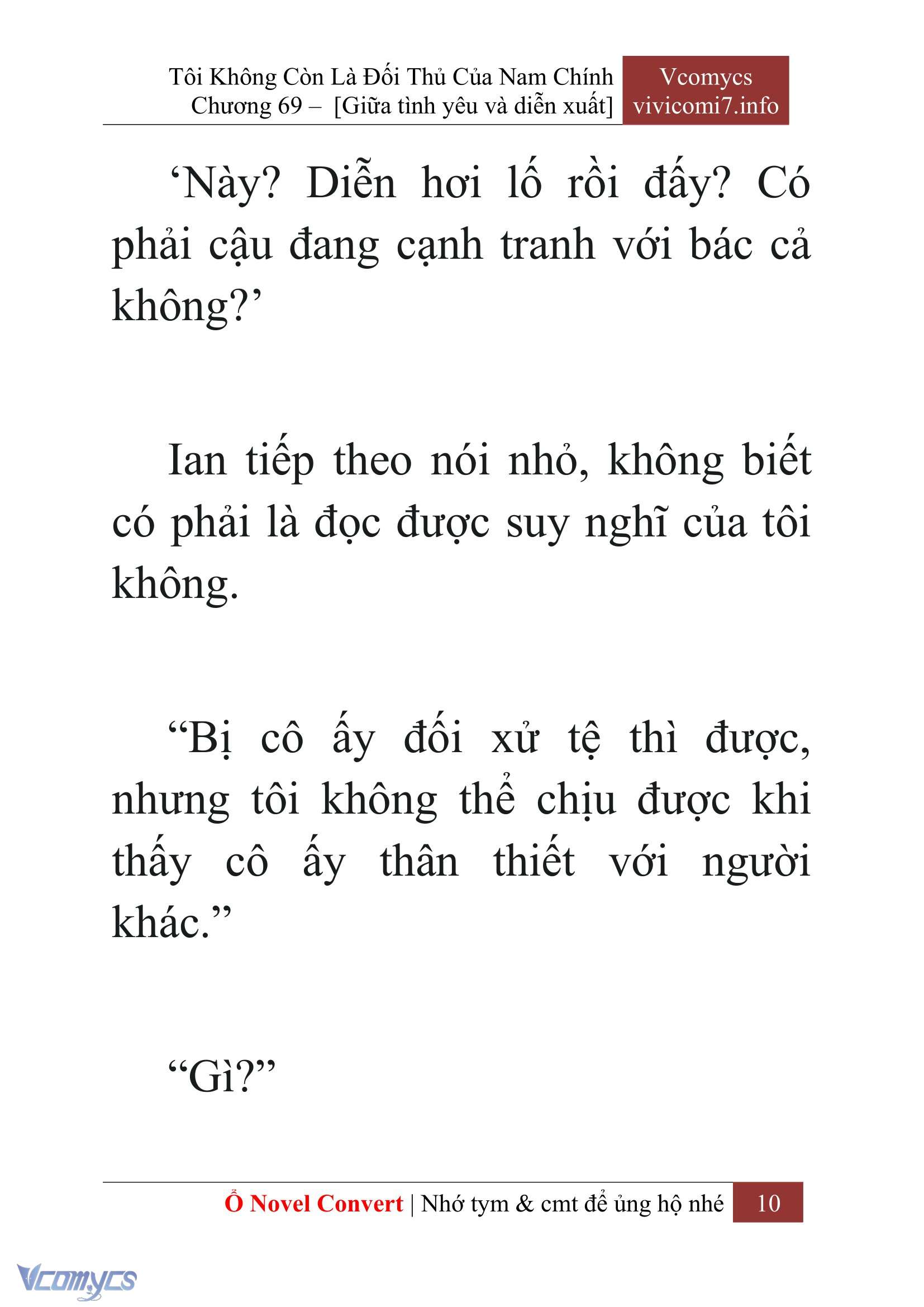 [Novel] Tôi Không Còn Là Đối Thủ Của Nam Chính Chap 69 - Next Chap 70