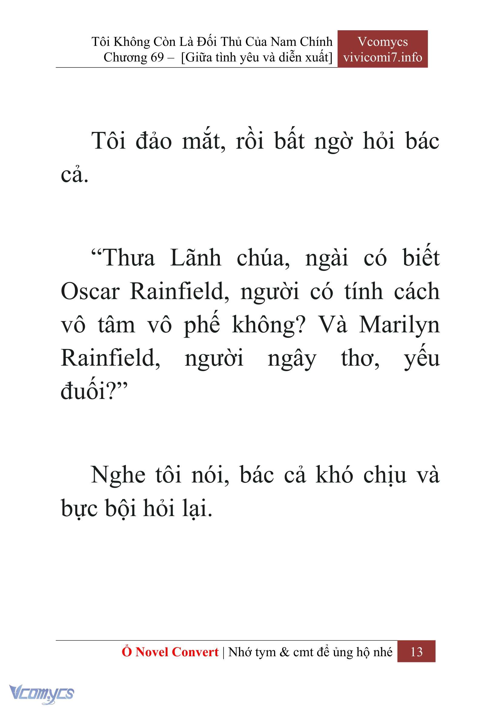 [Novel] Tôi Không Còn Là Đối Thủ Của Nam Chính Chap 69 - Next Chap 70