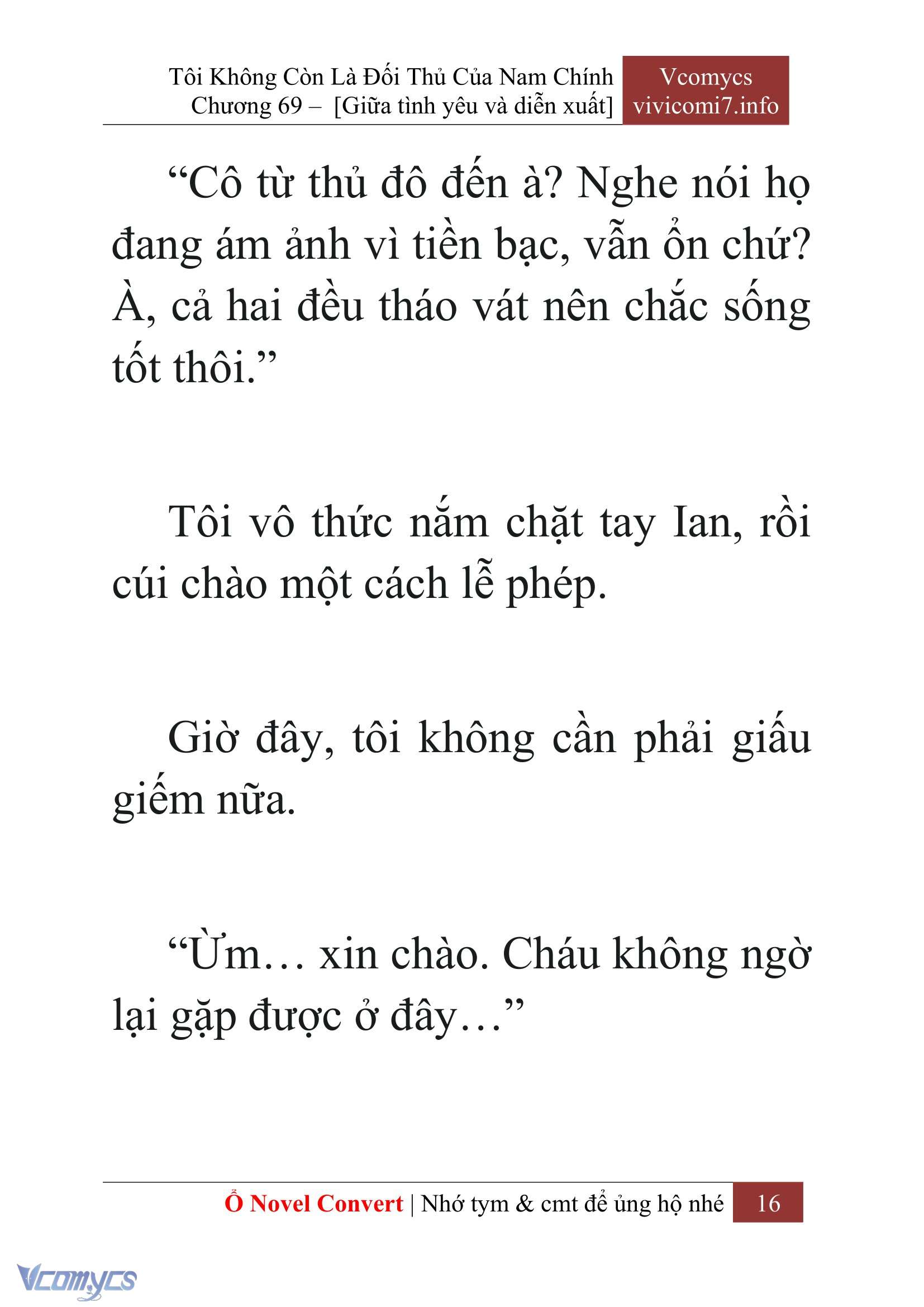 [Novel] Tôi Không Còn Là Đối Thủ Của Nam Chính Chap 69 - Next Chap 70