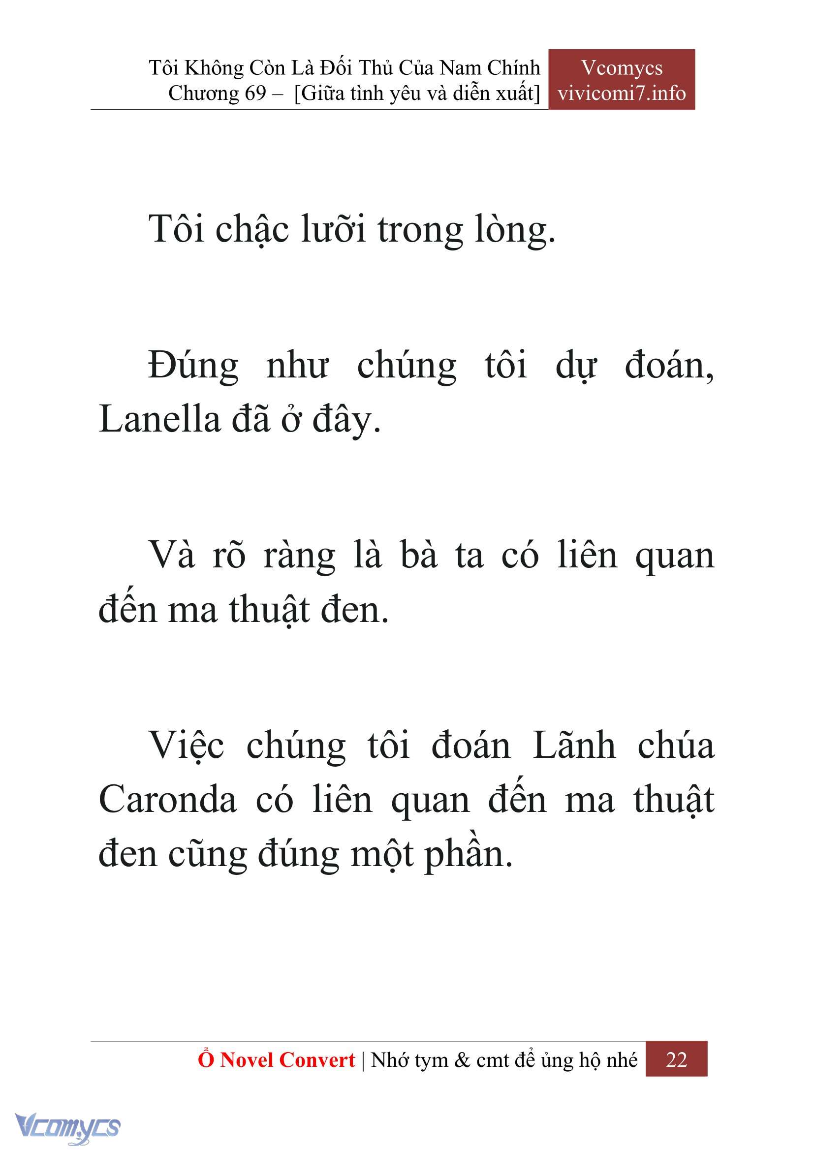 [Novel] Tôi Không Còn Là Đối Thủ Của Nam Chính Chap 69 - Next Chap 70
