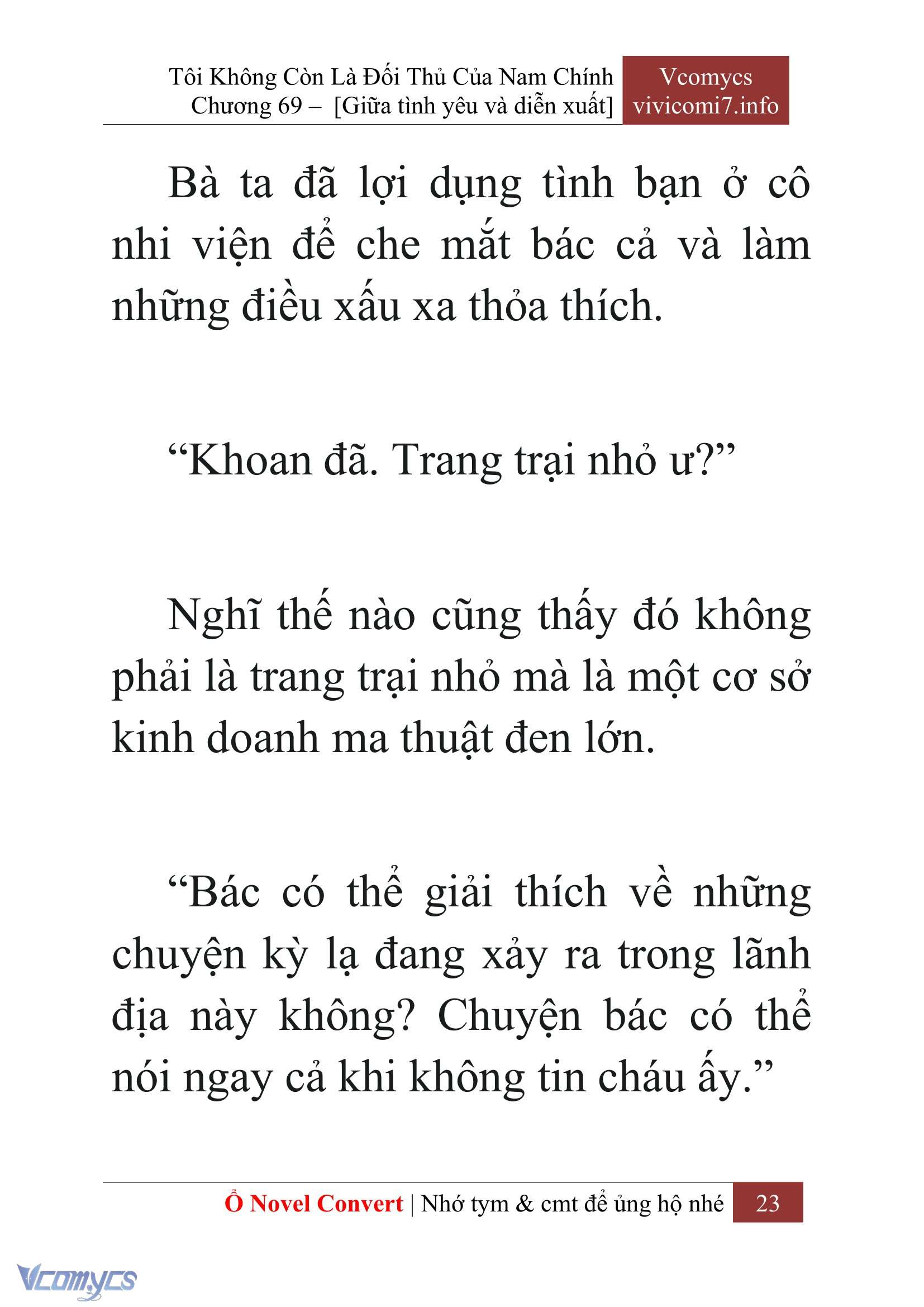 [Novel] Tôi Không Còn Là Đối Thủ Của Nam Chính Chap 69 - Next Chap 70