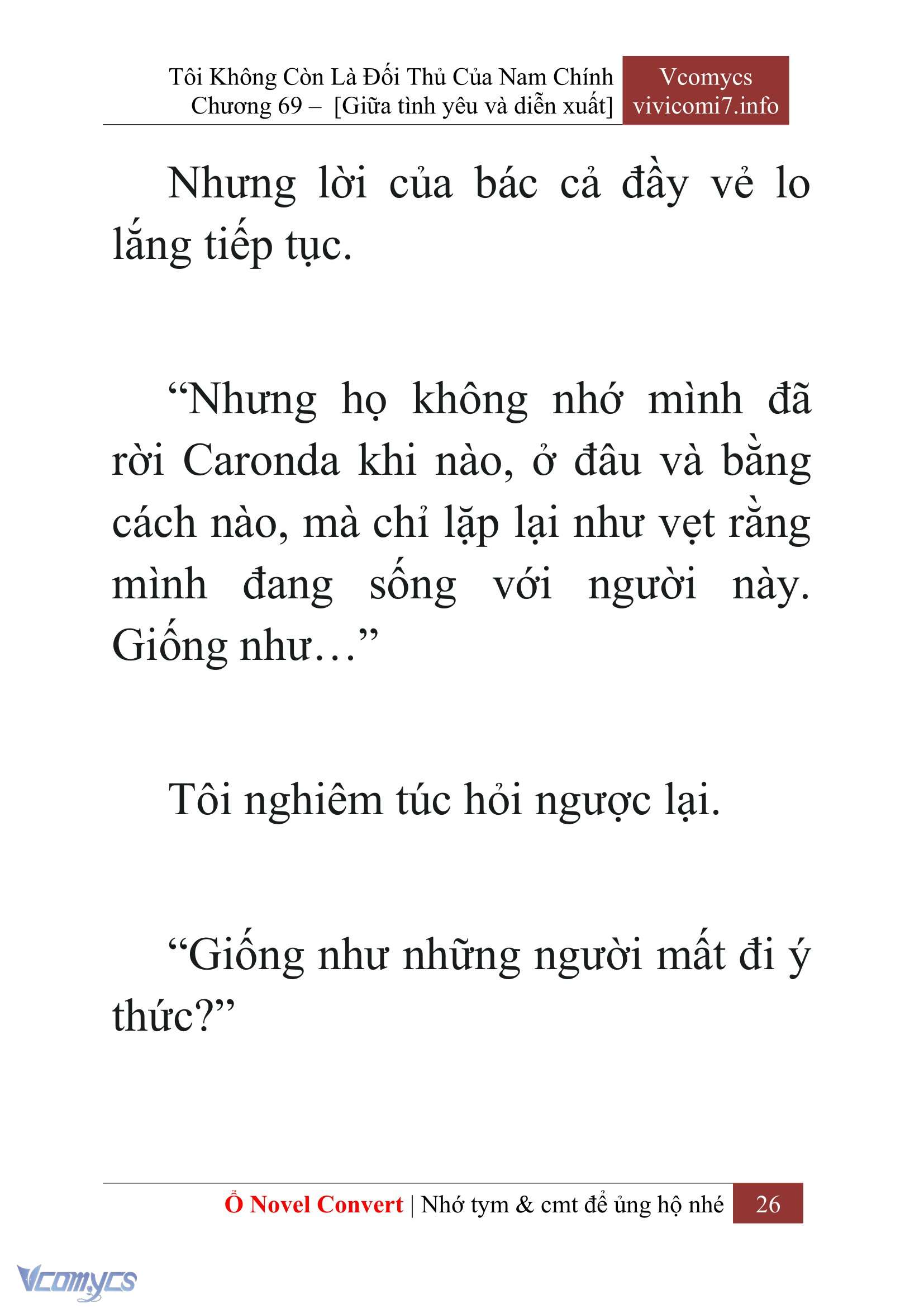 [Novel] Tôi Không Còn Là Đối Thủ Của Nam Chính Chap 69 - Next Chap 70