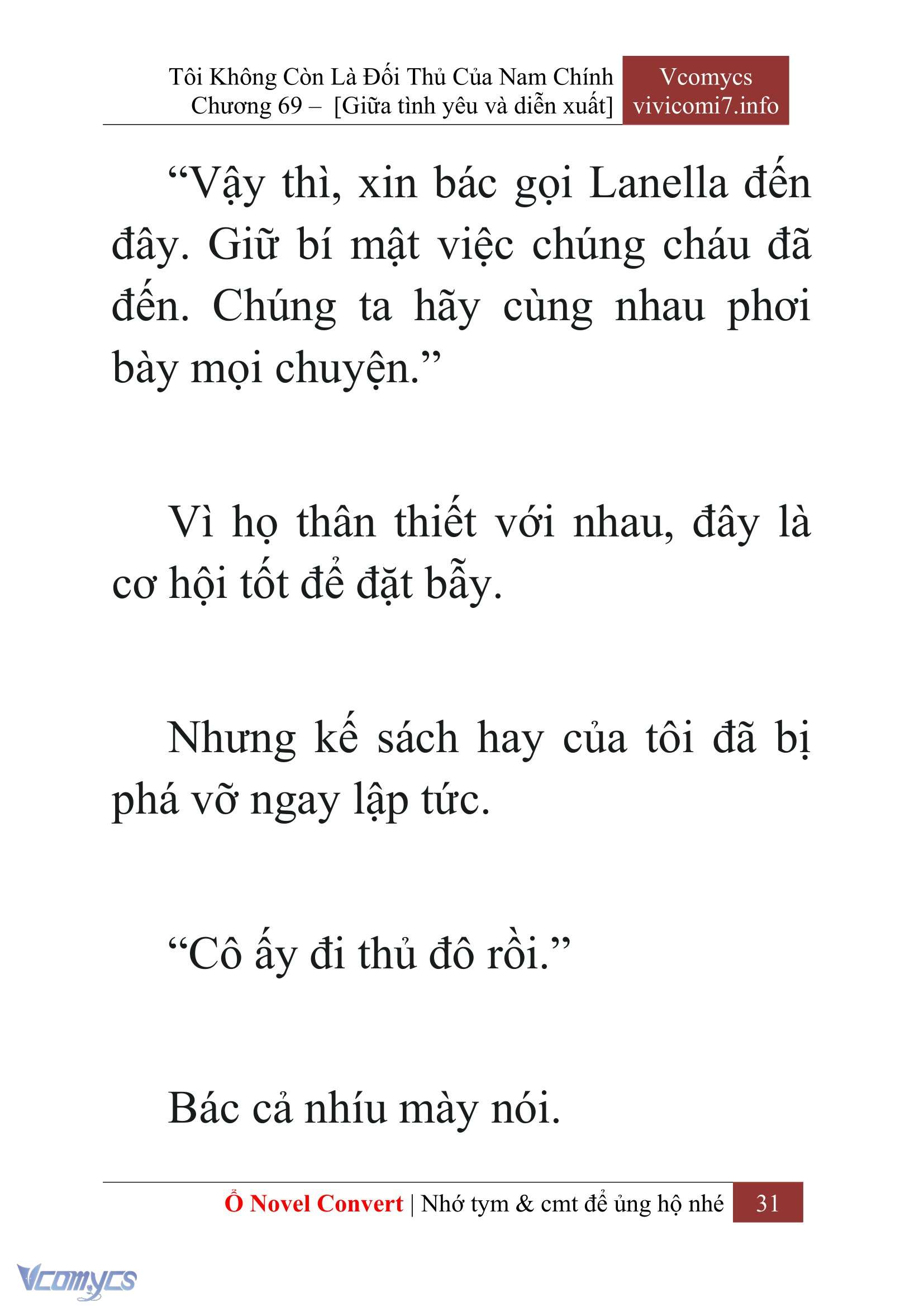 [Novel] Tôi Không Còn Là Đối Thủ Của Nam Chính Chap 69 - Next Chap 70