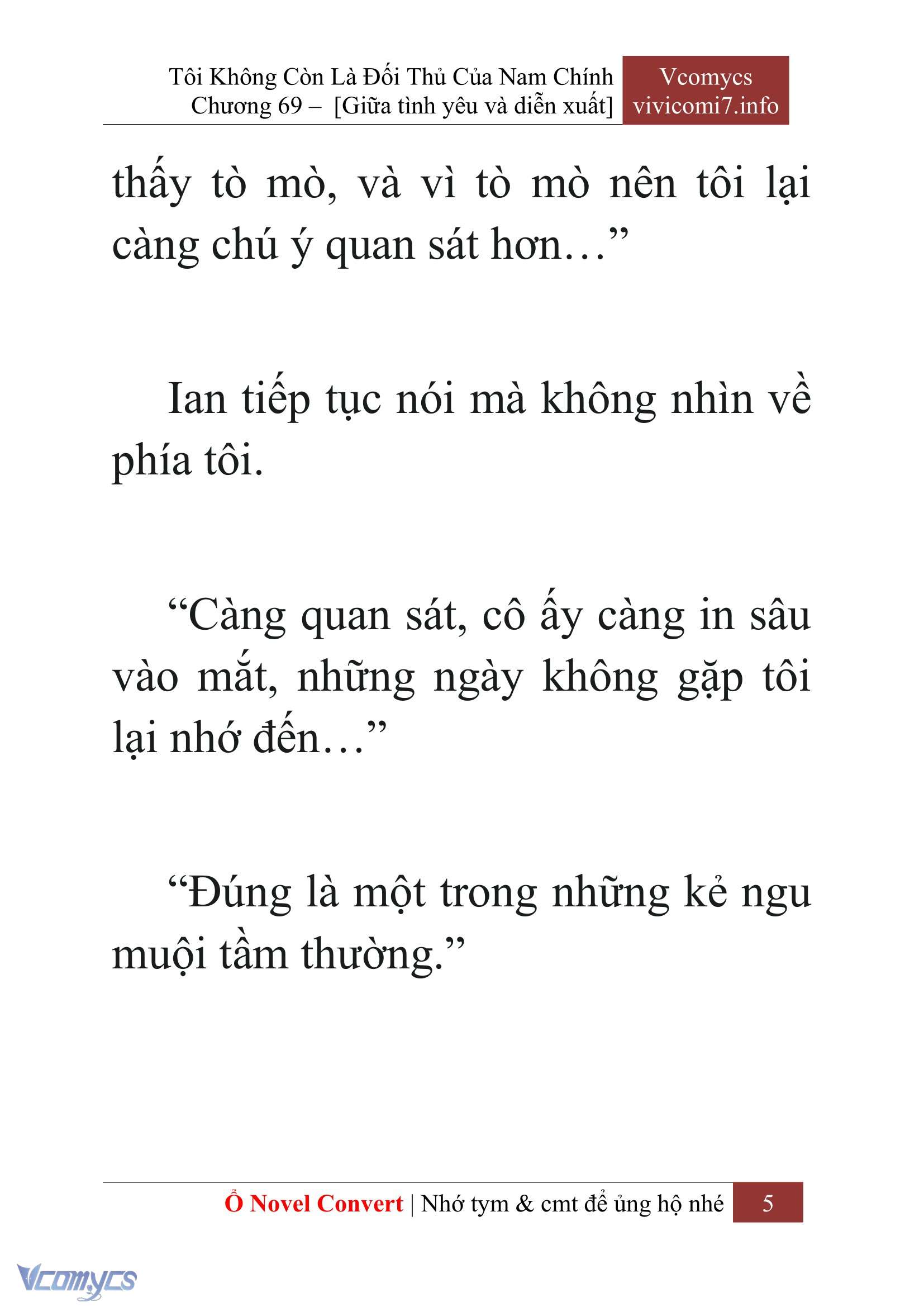 [Novel] Tôi Không Còn Là Đối Thủ Của Nam Chính Chap 69 - Next Chap 70