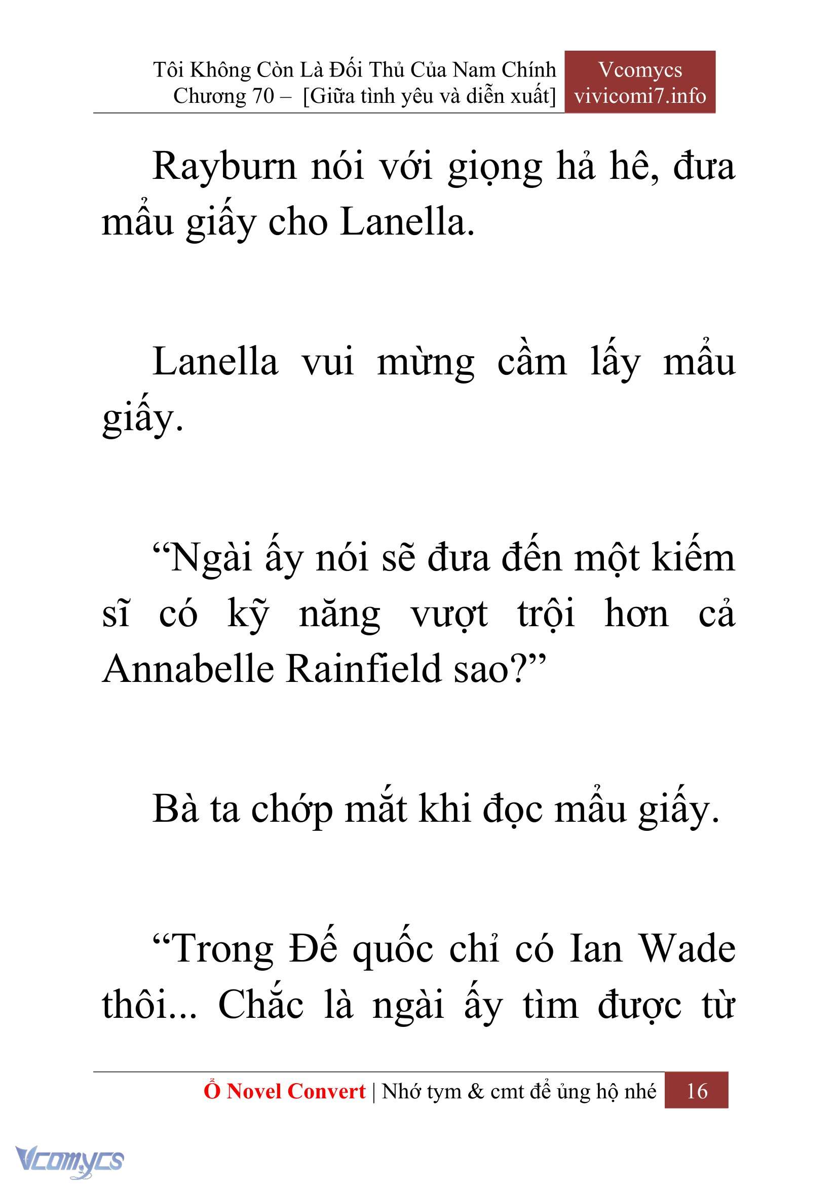 [Novel] Tôi Không Còn Là Đối Thủ Của Nam Chính Chap 70 - Next Chap 71