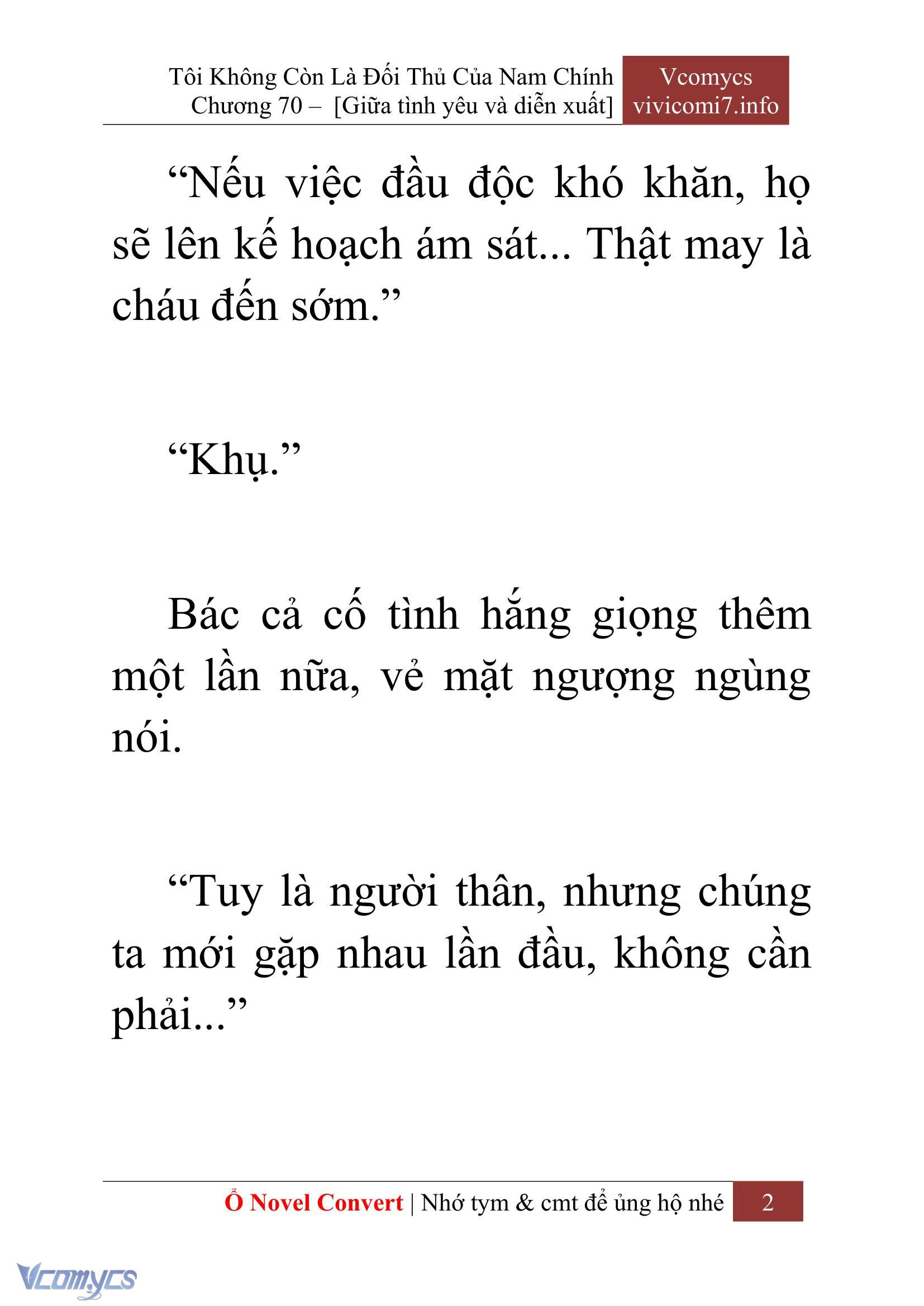 [Novel] Tôi Không Còn Là Đối Thủ Của Nam Chính Chap 70 - Next Chap 71