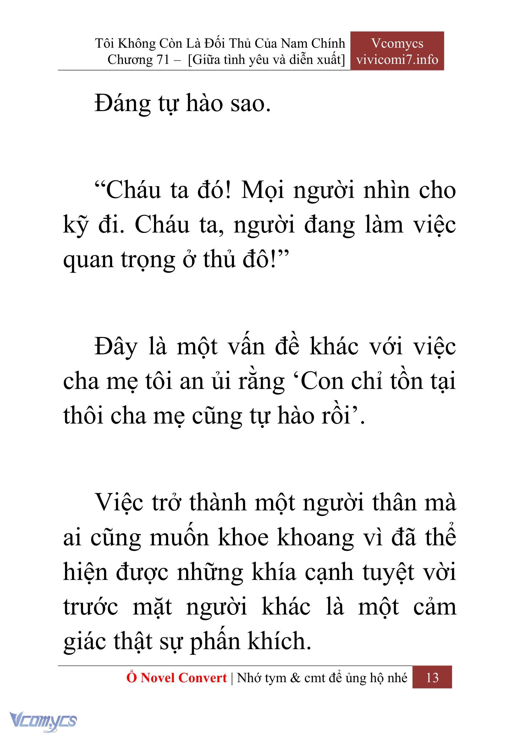 [Novel] Tôi Không Còn Là Đối Thủ Của Nam Chính Chap 71 - Next Chap 72