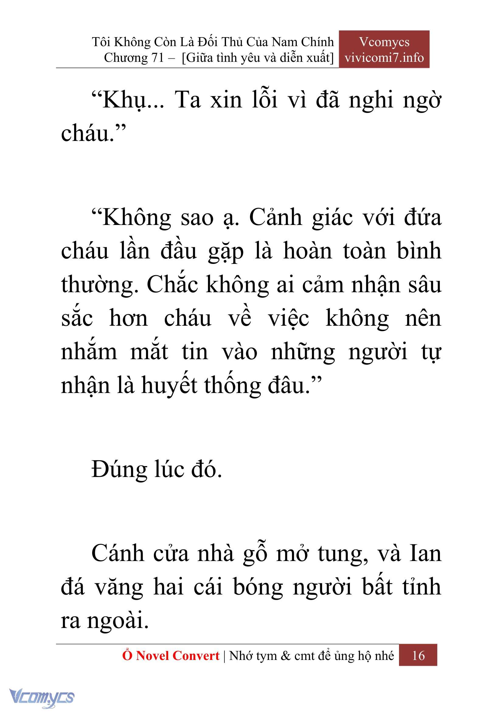 [Novel] Tôi Không Còn Là Đối Thủ Của Nam Chính Chap 71 - Next Chap 72