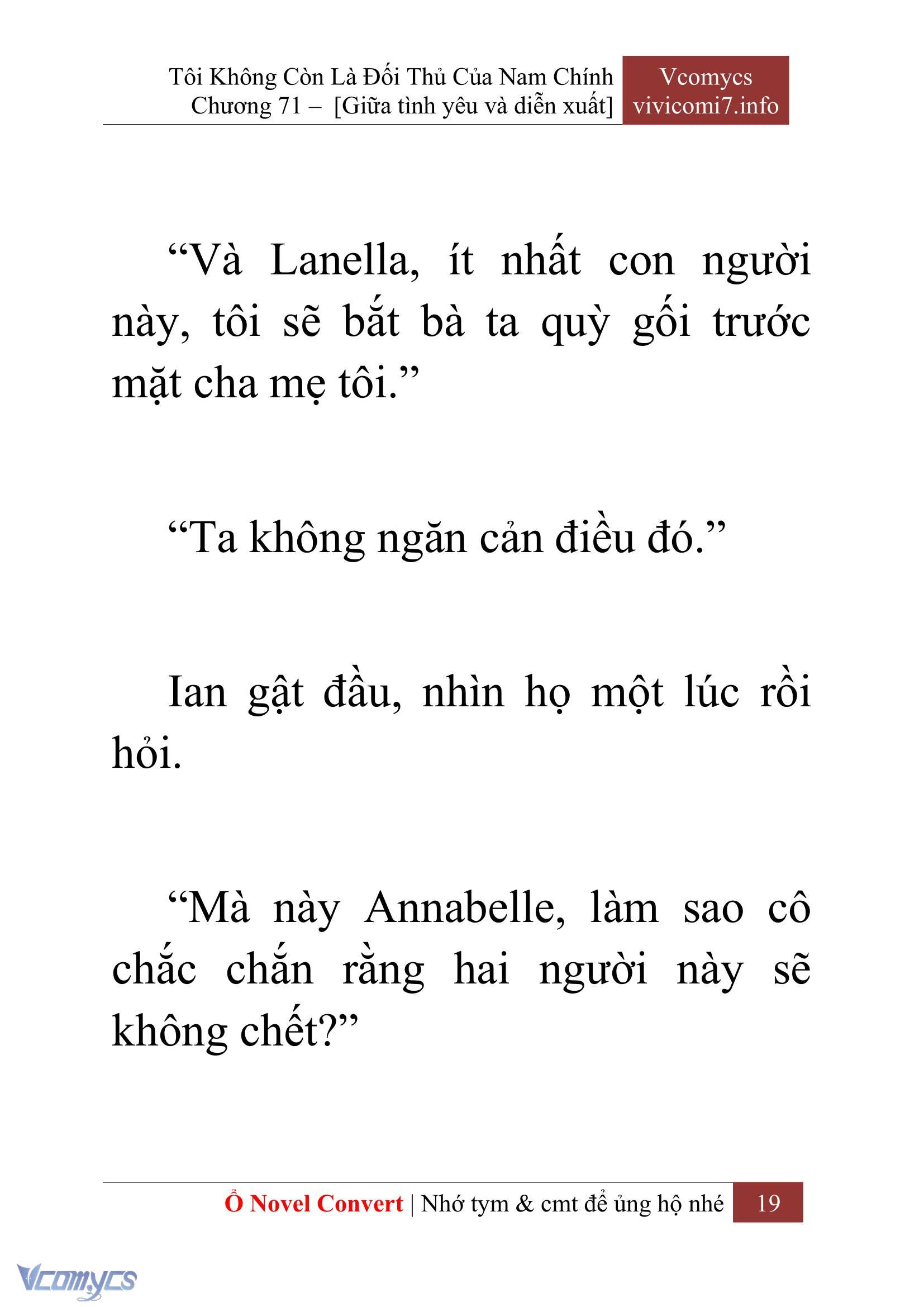 [Novel] Tôi Không Còn Là Đối Thủ Của Nam Chính Chap 71 - Next Chap 72
