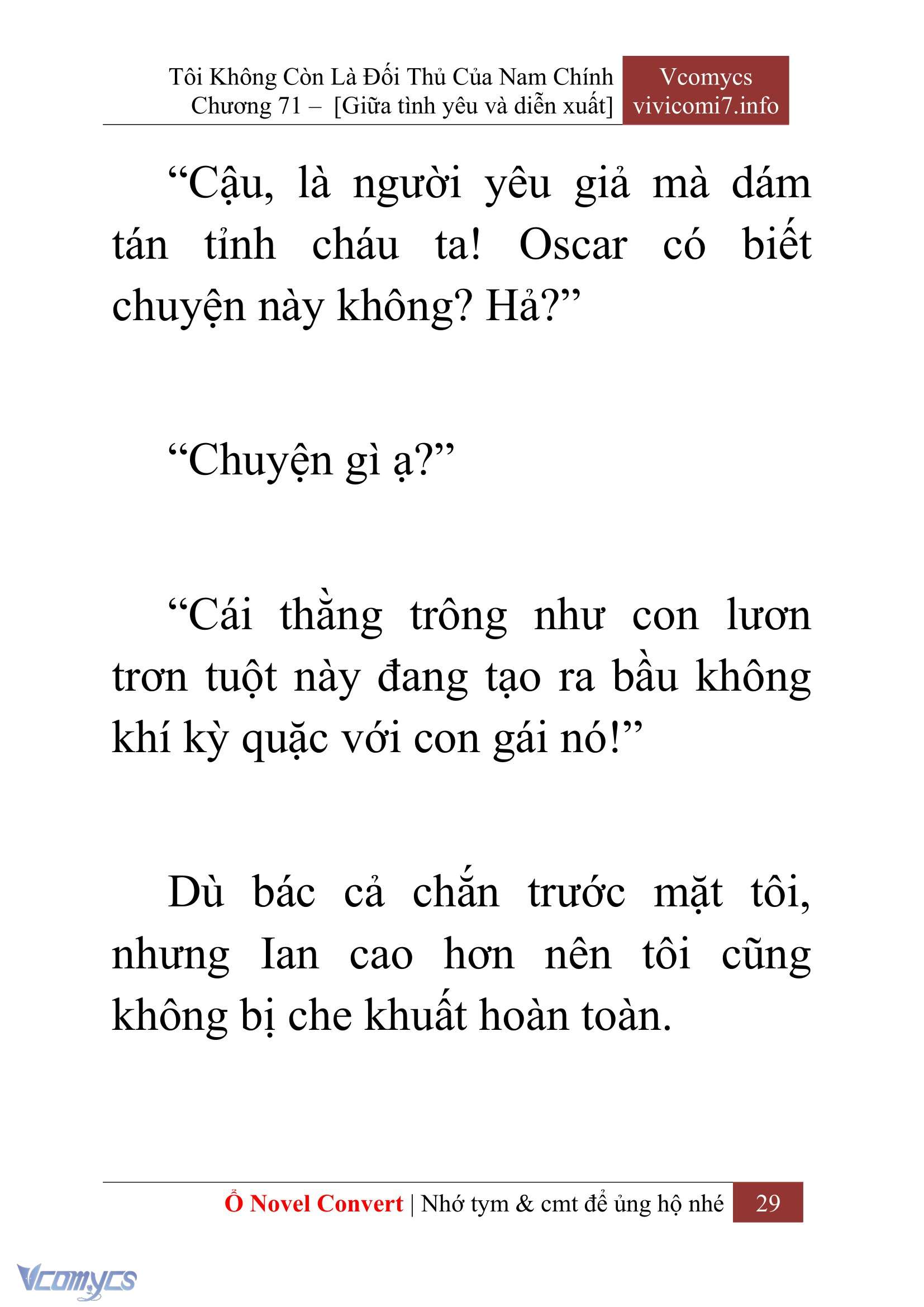 [Novel] Tôi Không Còn Là Đối Thủ Của Nam Chính Chap 71 - Next Chap 72