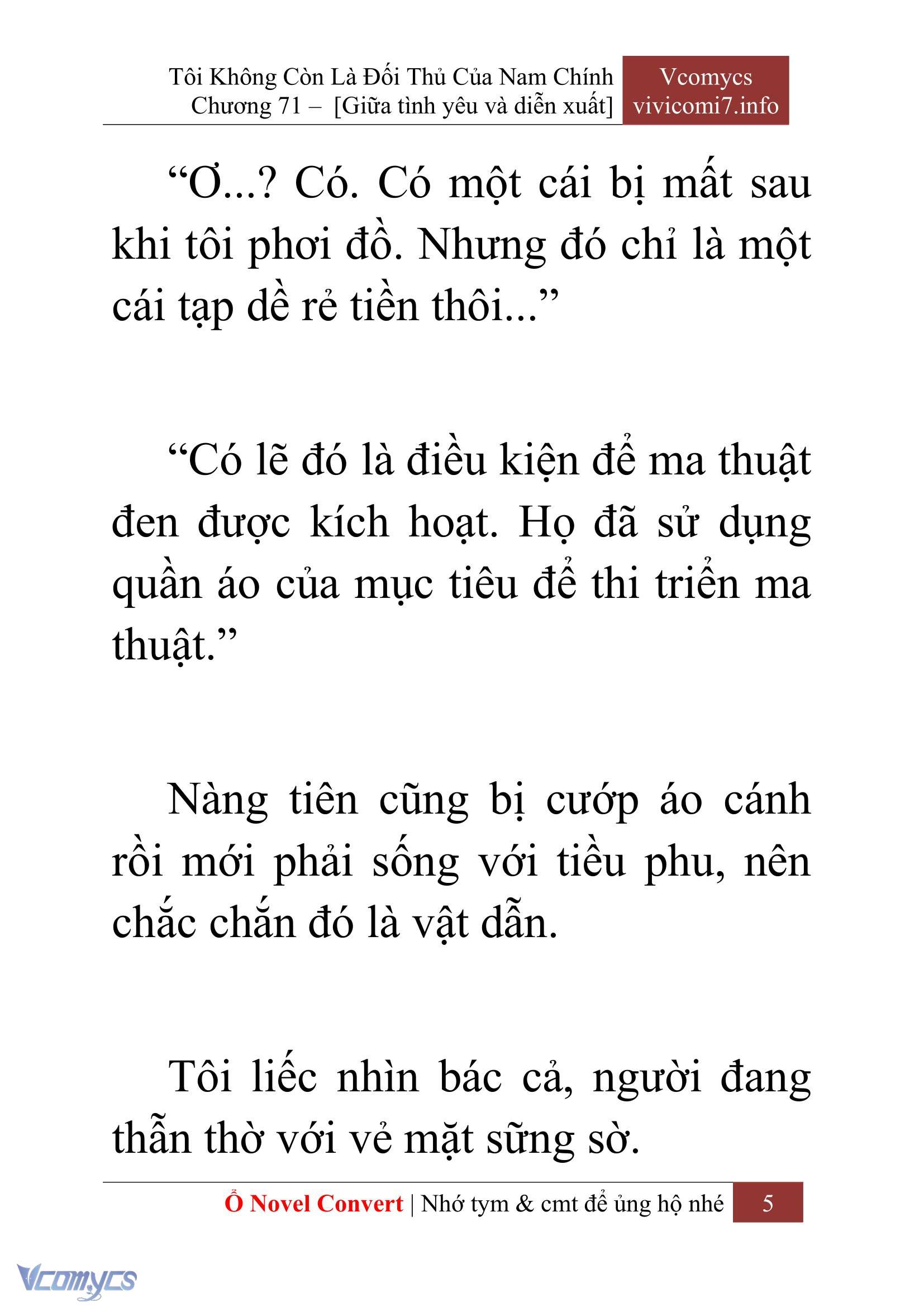 [Novel] Tôi Không Còn Là Đối Thủ Của Nam Chính Chap 71 - Next Chap 72