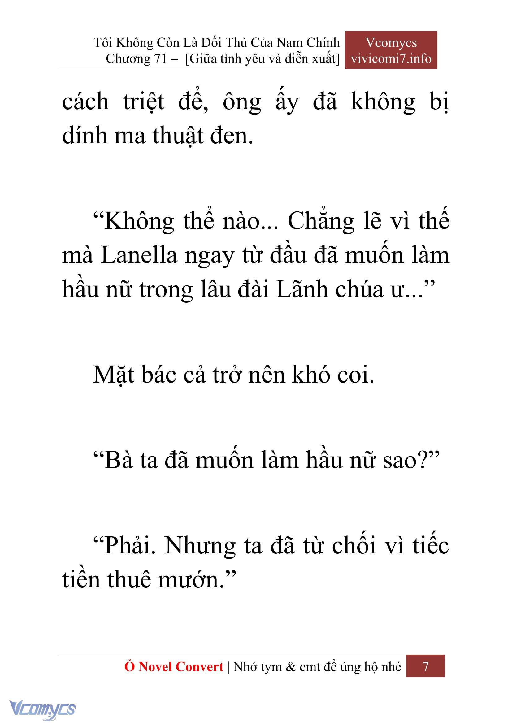 [Novel] Tôi Không Còn Là Đối Thủ Của Nam Chính Chap 71 - Next Chap 72