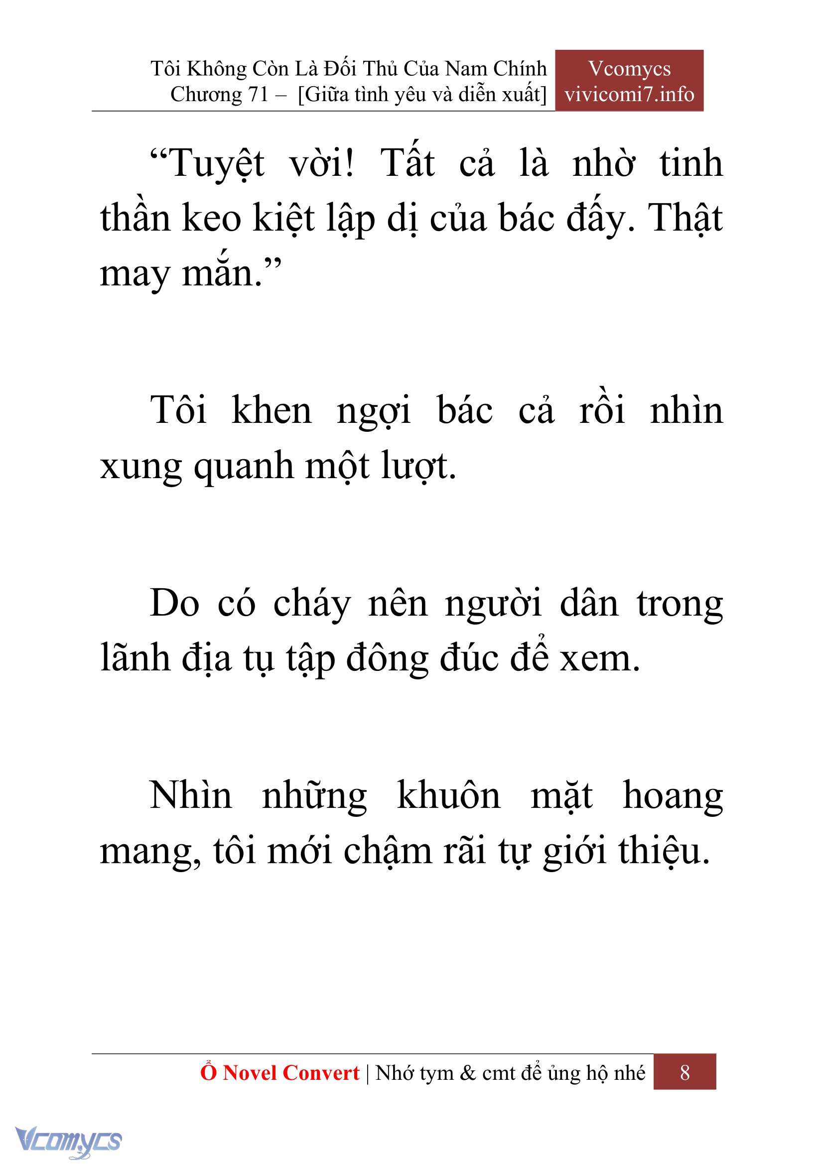 [Novel] Tôi Không Còn Là Đối Thủ Của Nam Chính Chap 71 - Next Chap 72