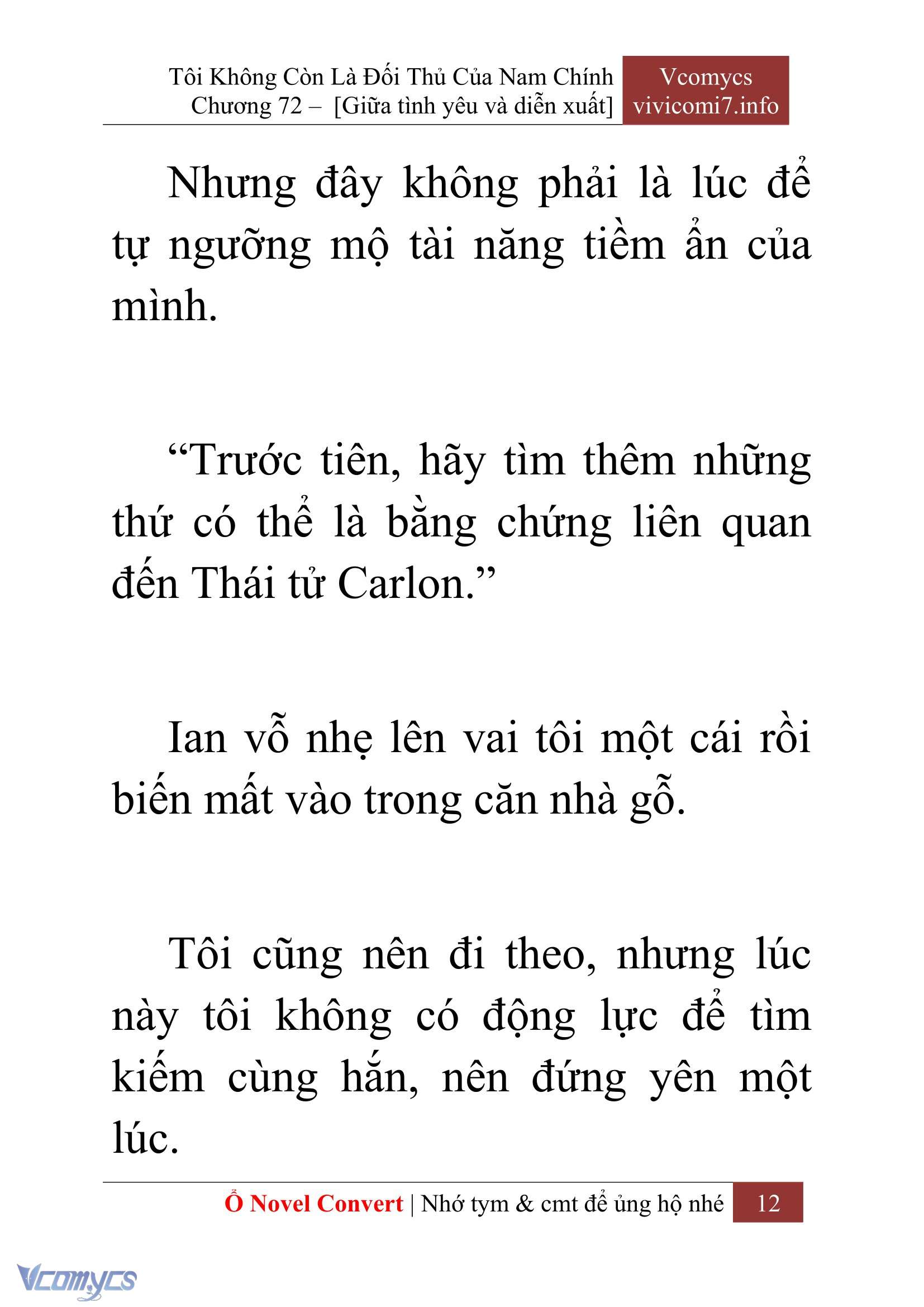 [Novel] Tôi Không Còn Là Đối Thủ Của Nam Chính Chap 72 - Next Chap 73
