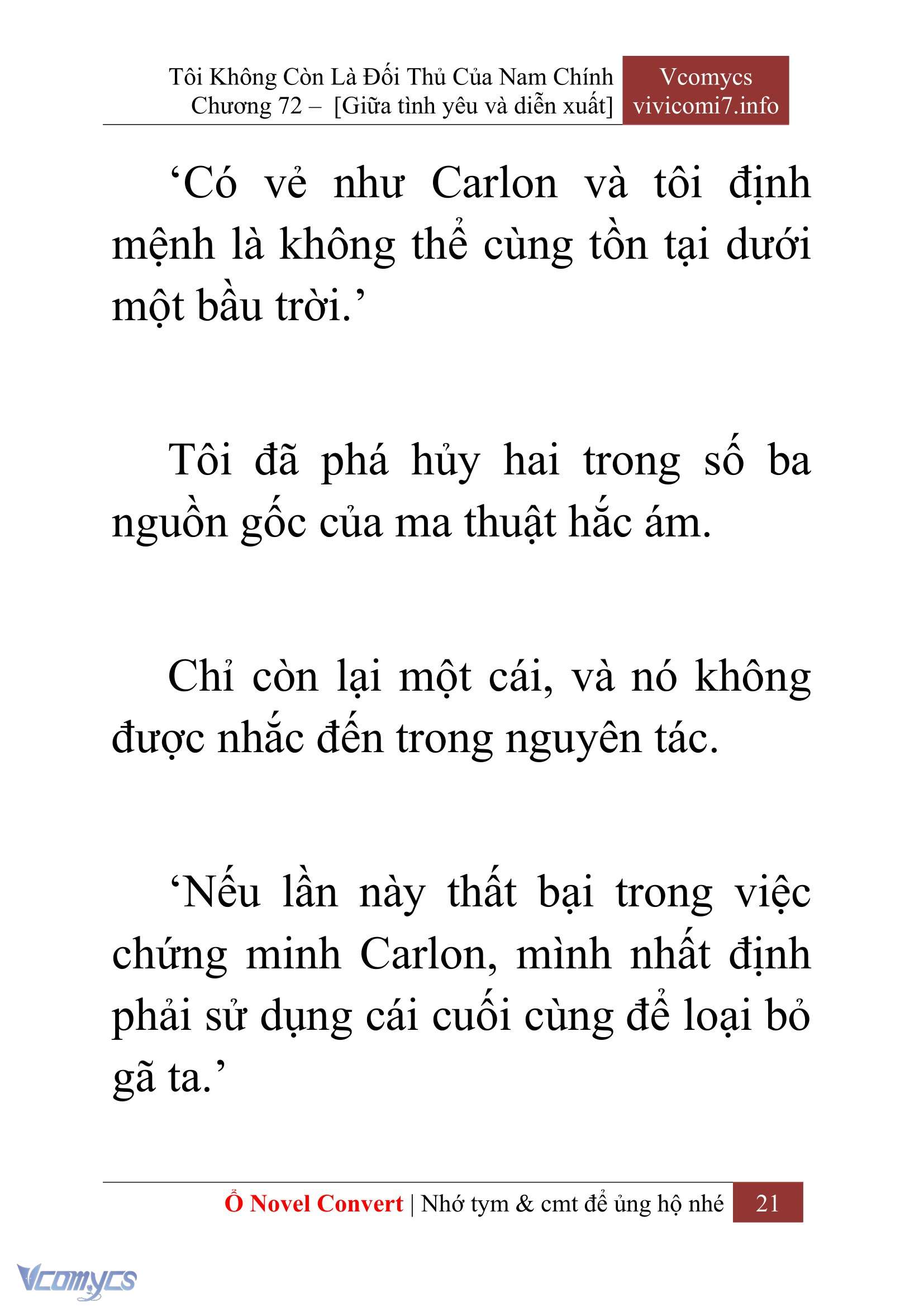 [Novel] Tôi Không Còn Là Đối Thủ Của Nam Chính Chap 72 - Next Chap 73
