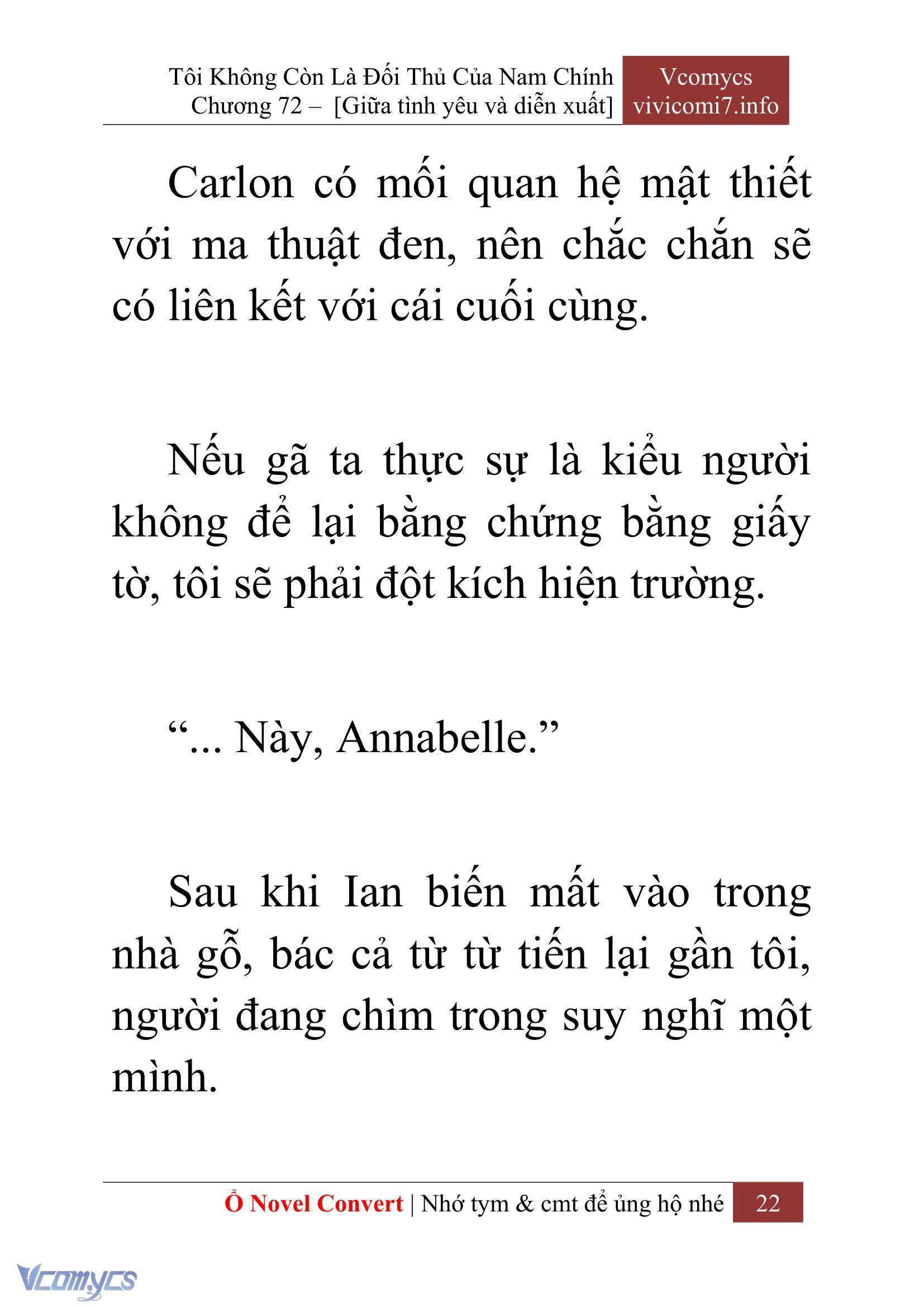 [Novel] Tôi Không Còn Là Đối Thủ Của Nam Chính Chap 72 - Next Chap 73