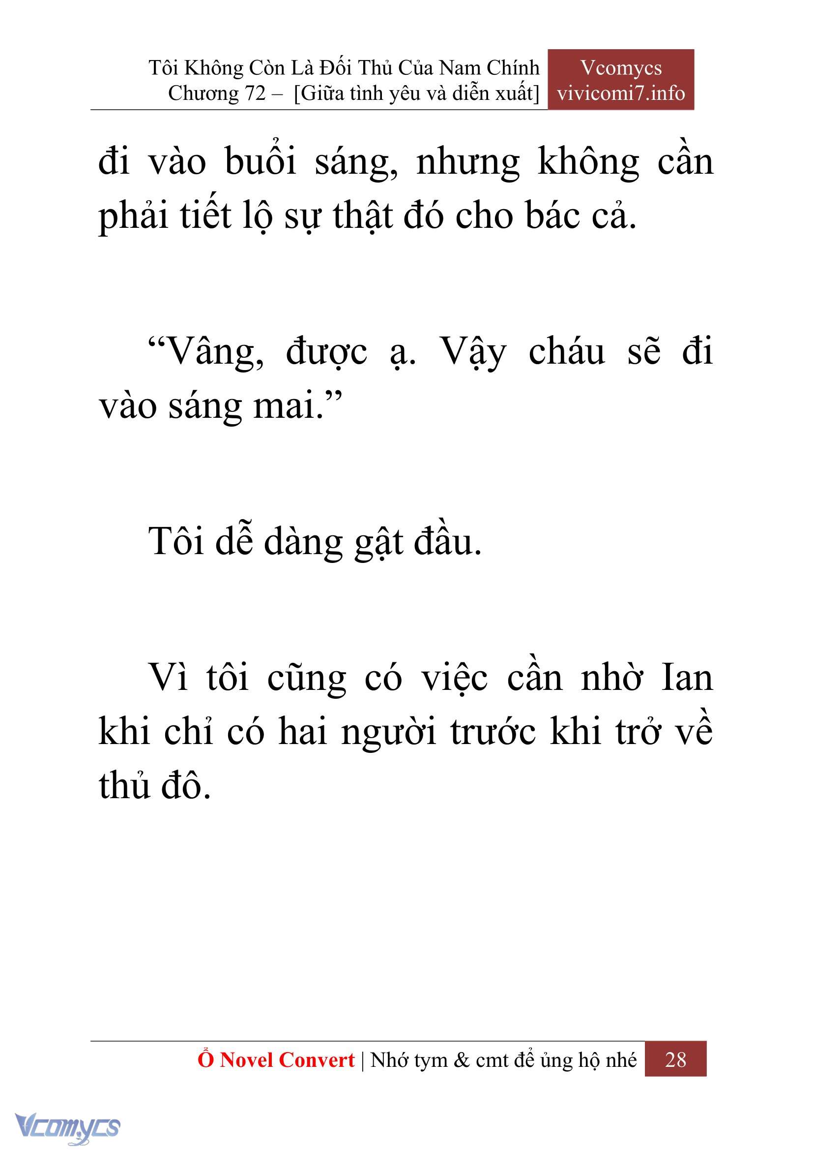 [Novel] Tôi Không Còn Là Đối Thủ Của Nam Chính Chap 72 - Next Chap 73
