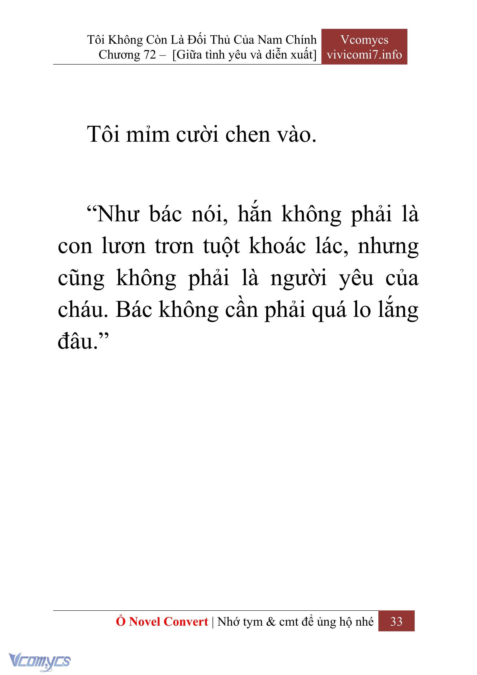 [Novel] Tôi Không Còn Là Đối Thủ Của Nam Chính Chap 72 - Next Chap 73