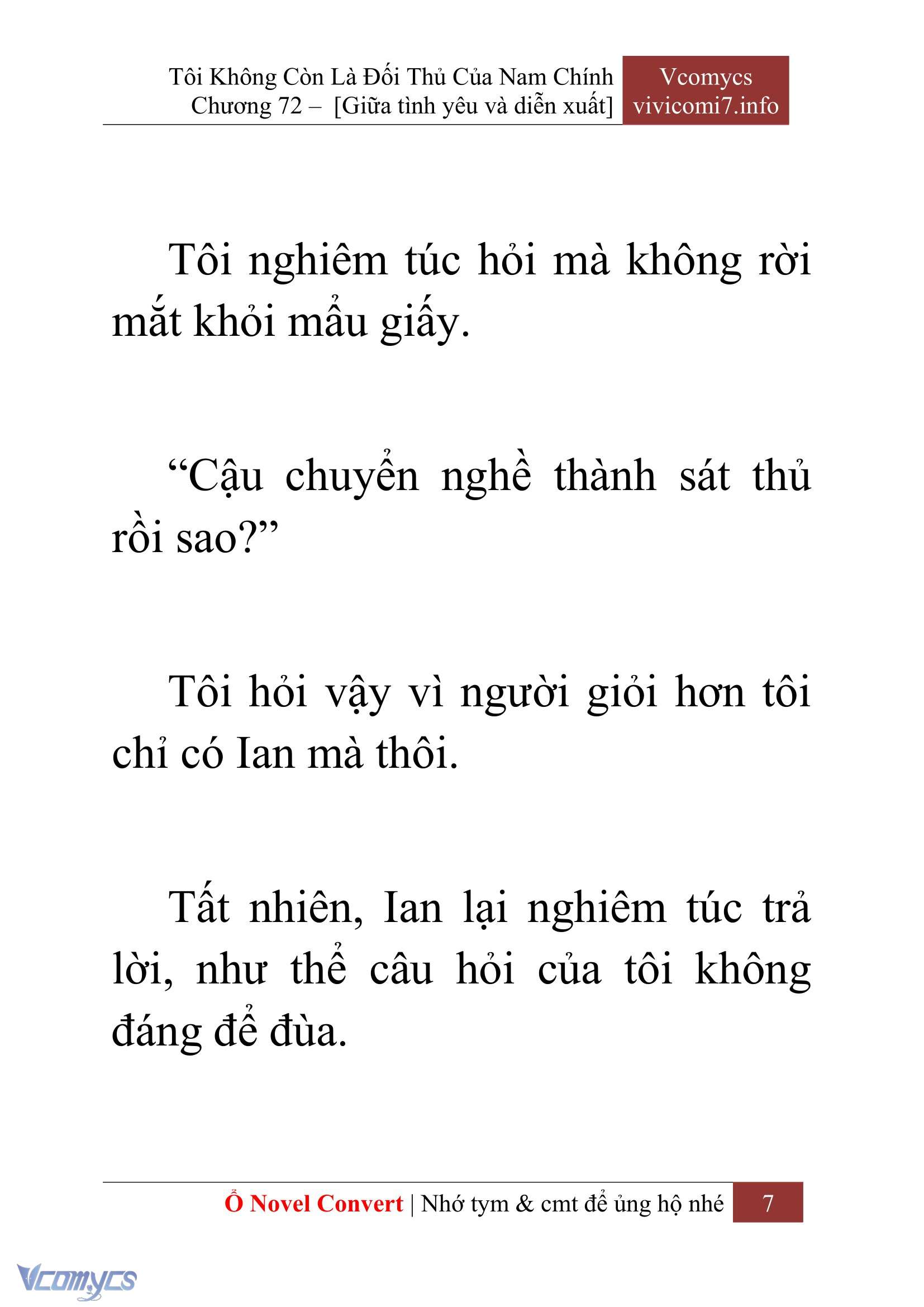 [Novel] Tôi Không Còn Là Đối Thủ Của Nam Chính Chap 72 - Next Chap 73