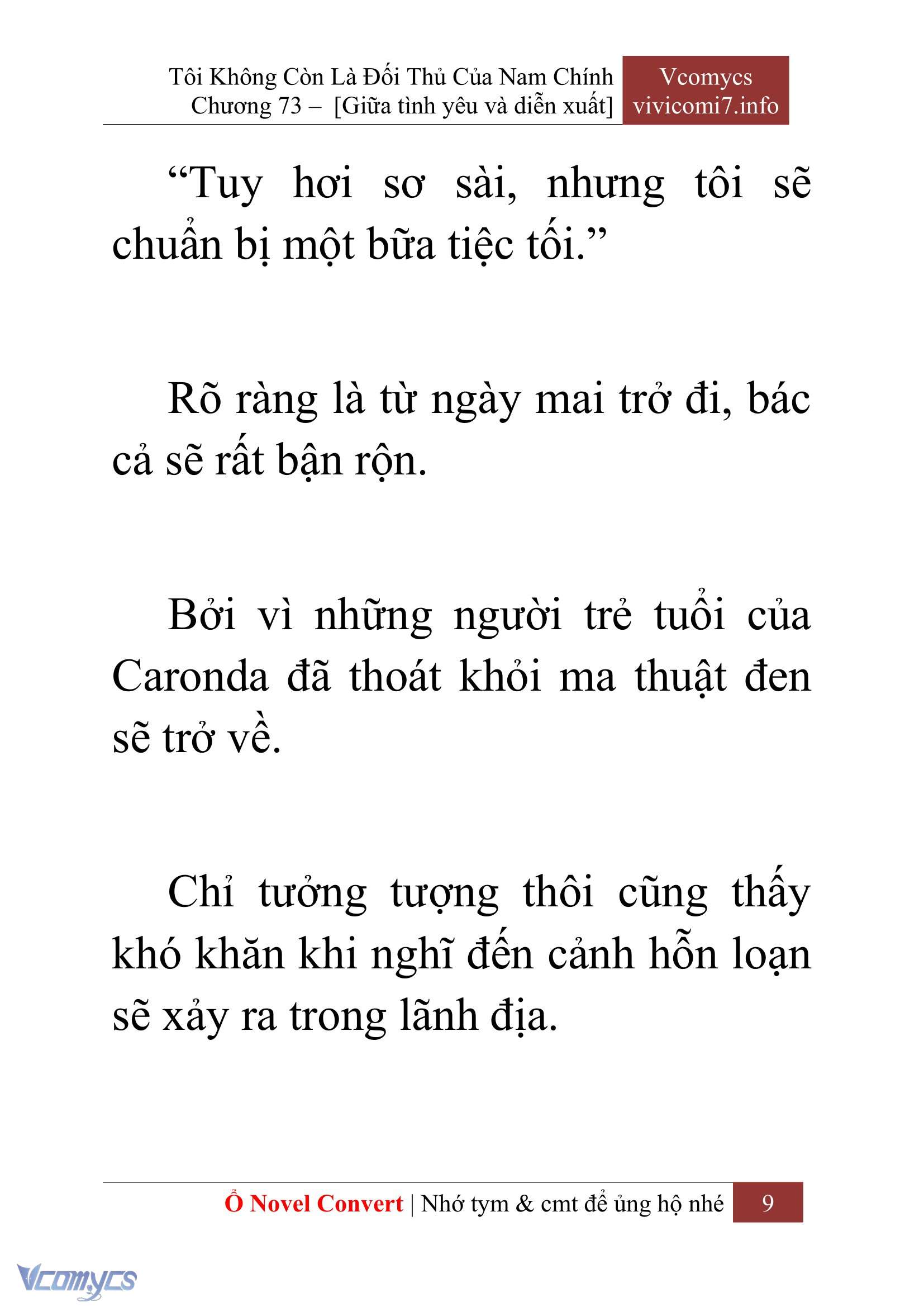 [Novel] Tôi Không Còn Là Đối Thủ Của Nam Chính Chap 73 - Next Chap 74